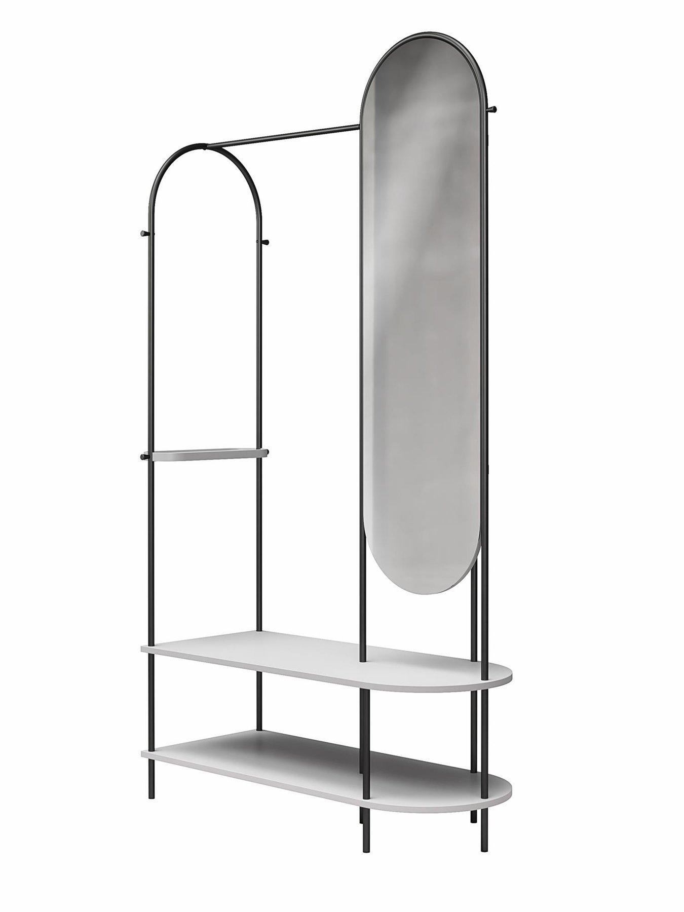  image of cosmoliving-by-cosmopolitan-anastasia-storage-unit-with-mirror