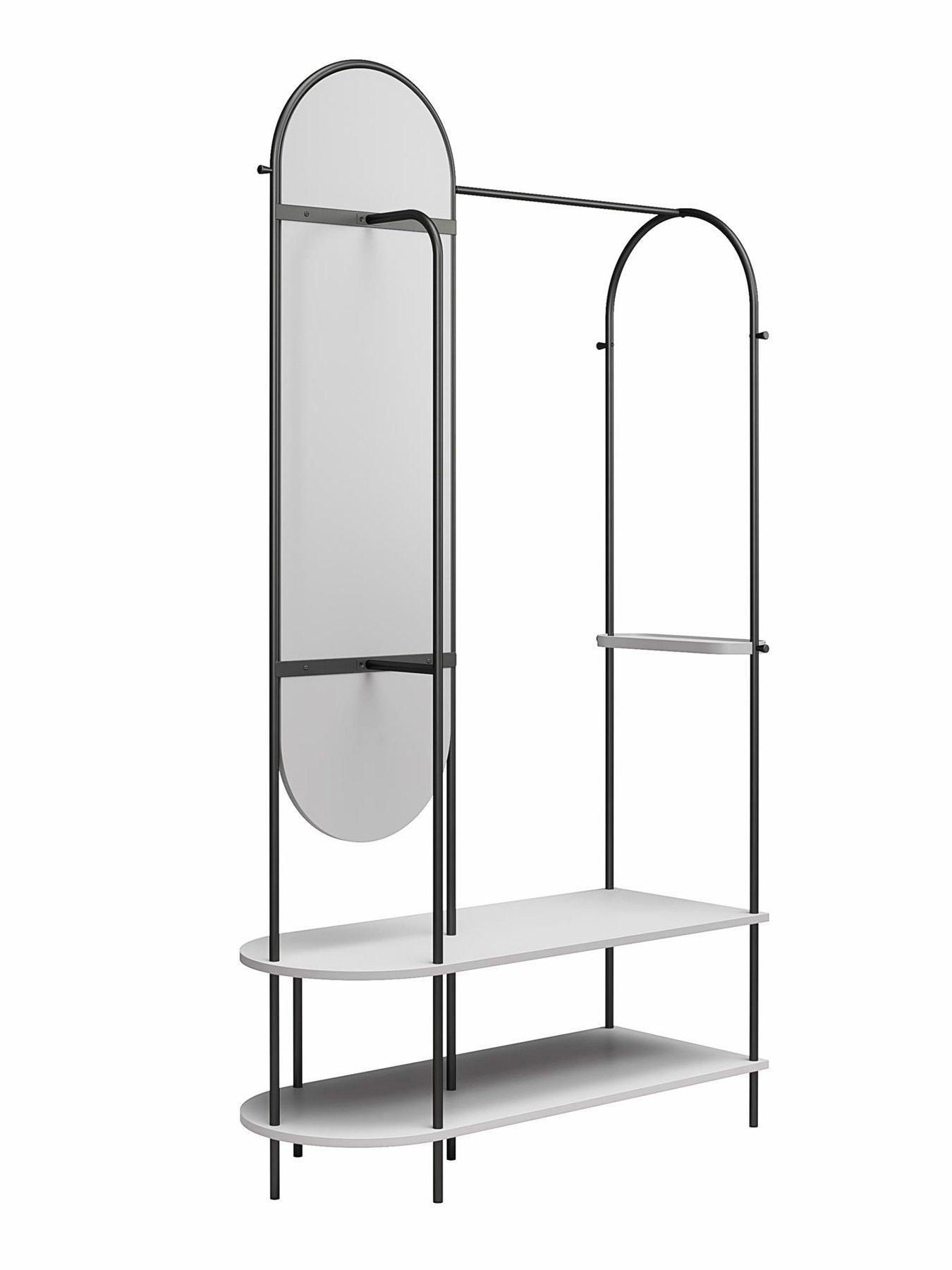  image of cosmoliving-by-cosmopolitan-anastasia-storage-unit-with-mirror