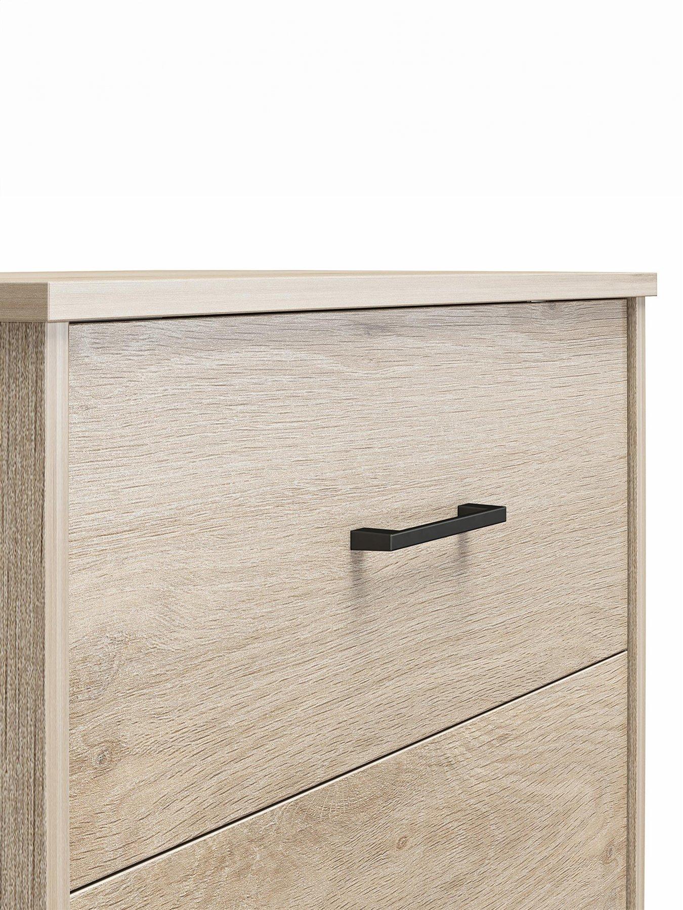  image of dorel-home-pearce-5-drawer-chest-oak