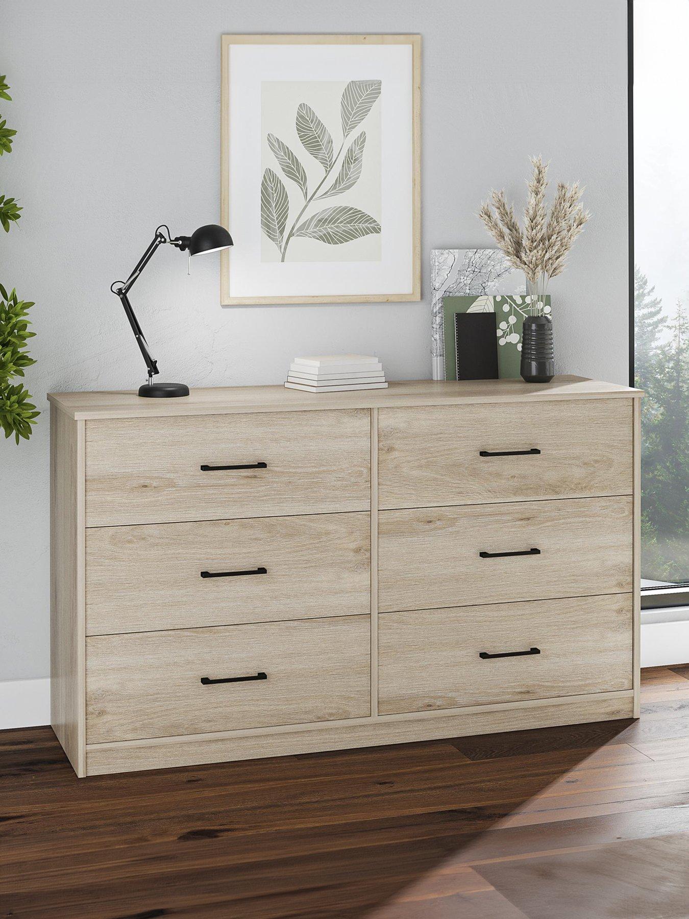 front image of dorel-home-pearce-3-3-drawernbspchest-oak