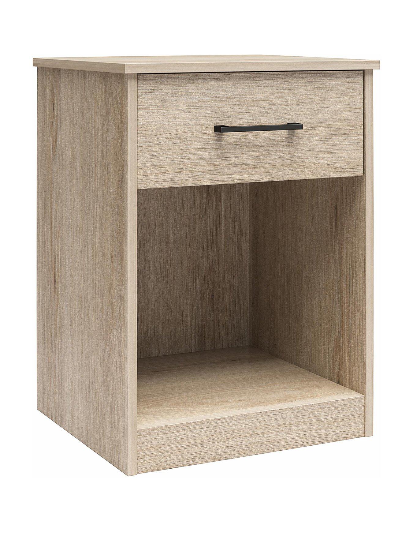  image of dorel-home-pearce-1-drawernbspbedside-table-oak
