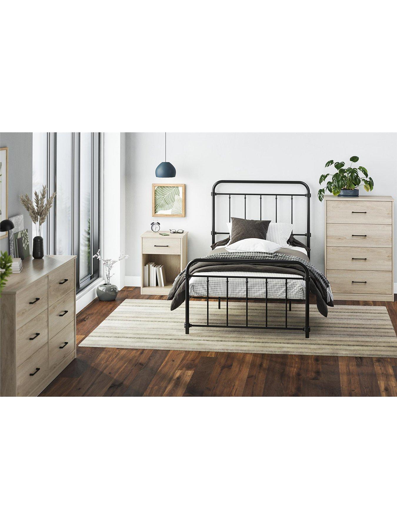  image of dorel-home-pearce-1-drawernbspbedside-table-oak
