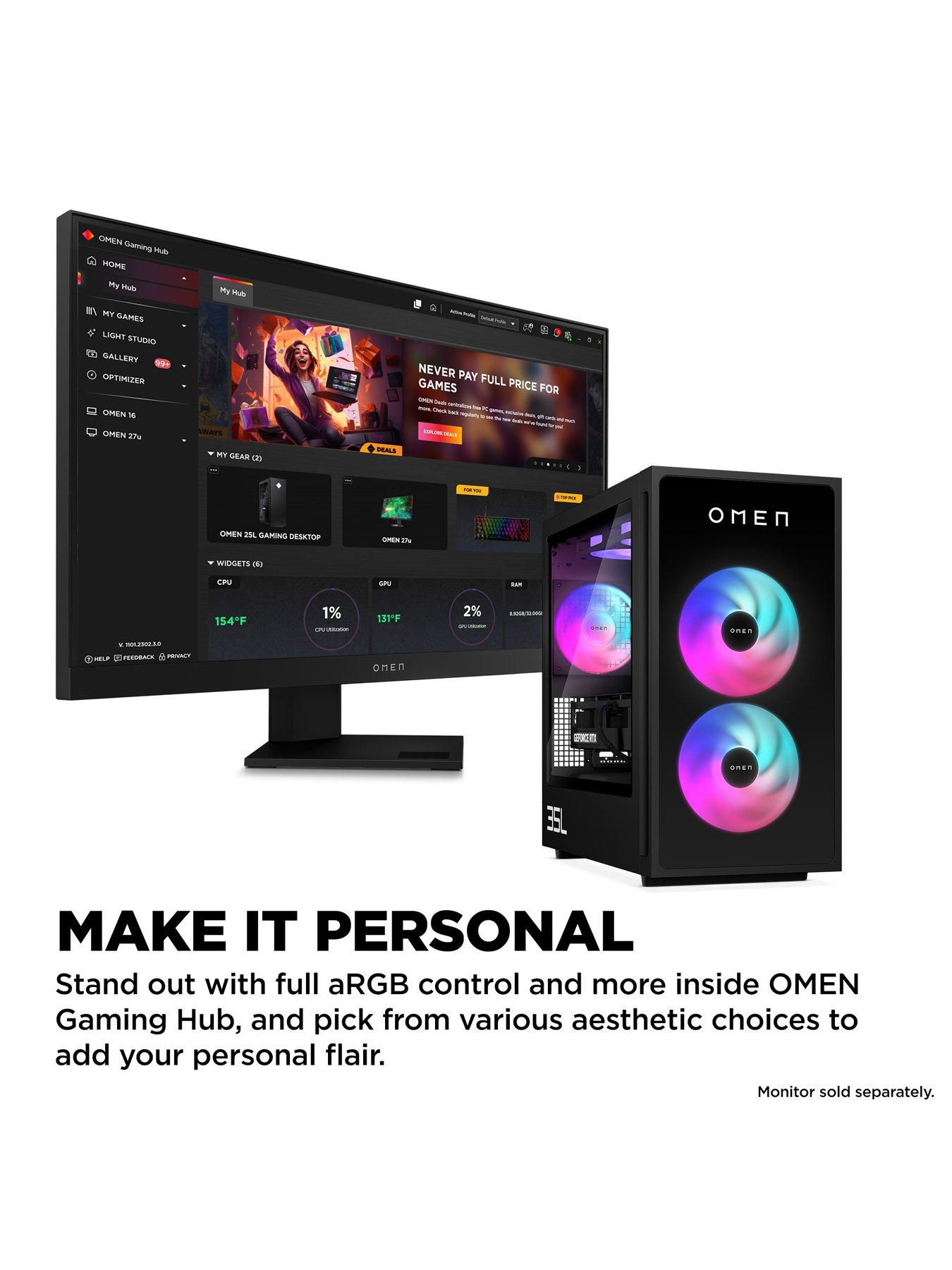 HP OMEN 35L Gaming Desktop GT16-0010na PC - AMD Ryzen 7 8700G