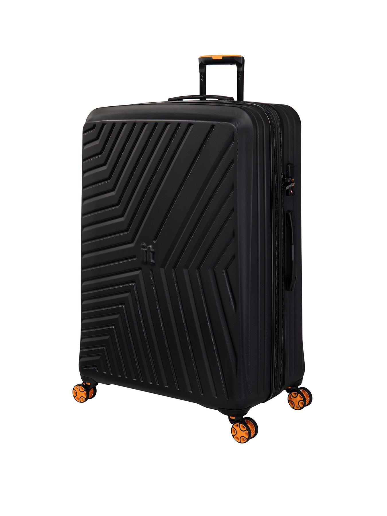 it Luggage Convertible Black XXL Suitcase with Removeable Wheels