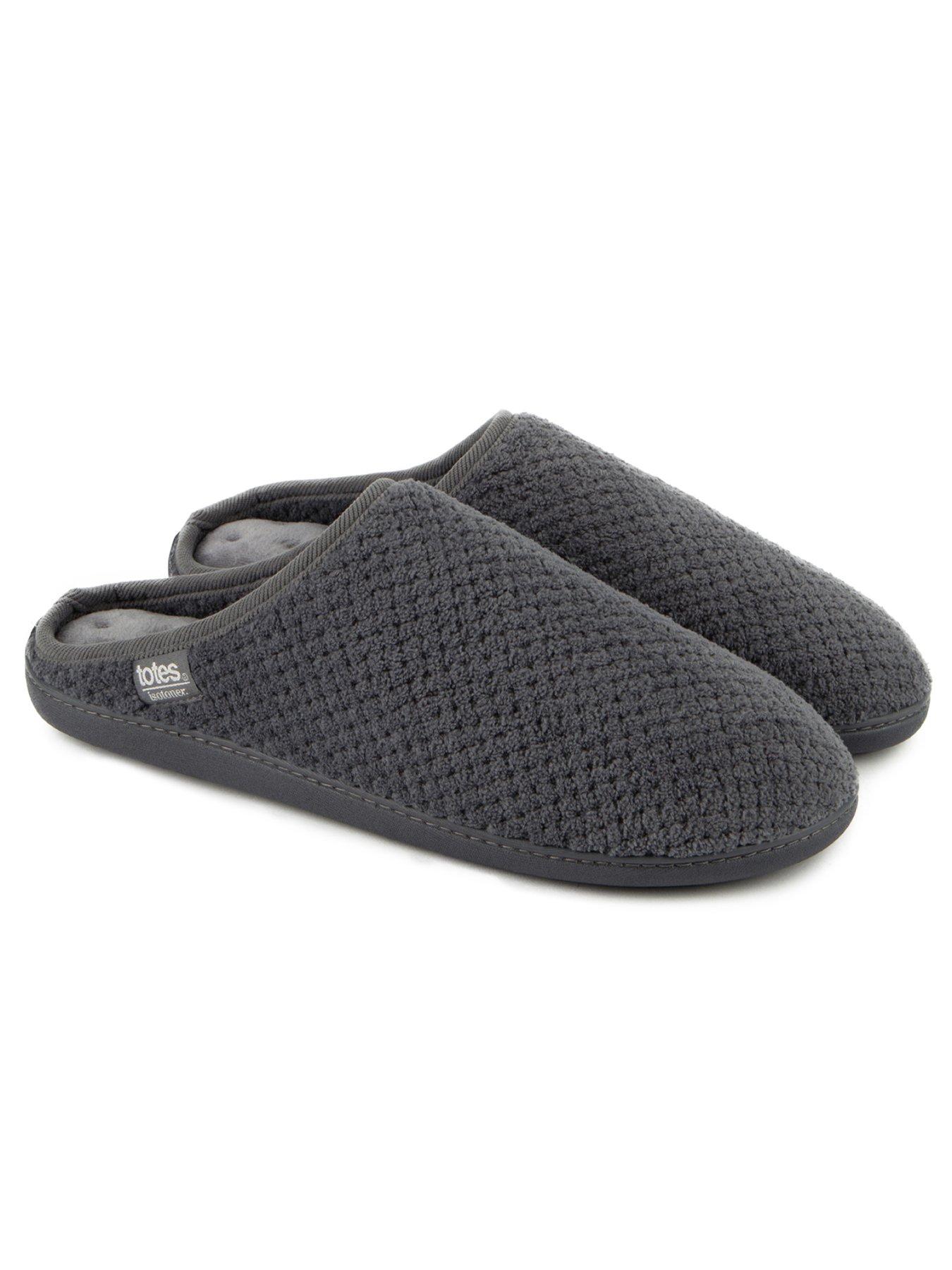 undefined Isotoner Swept Back Popcorn Mule Slipper - Grey