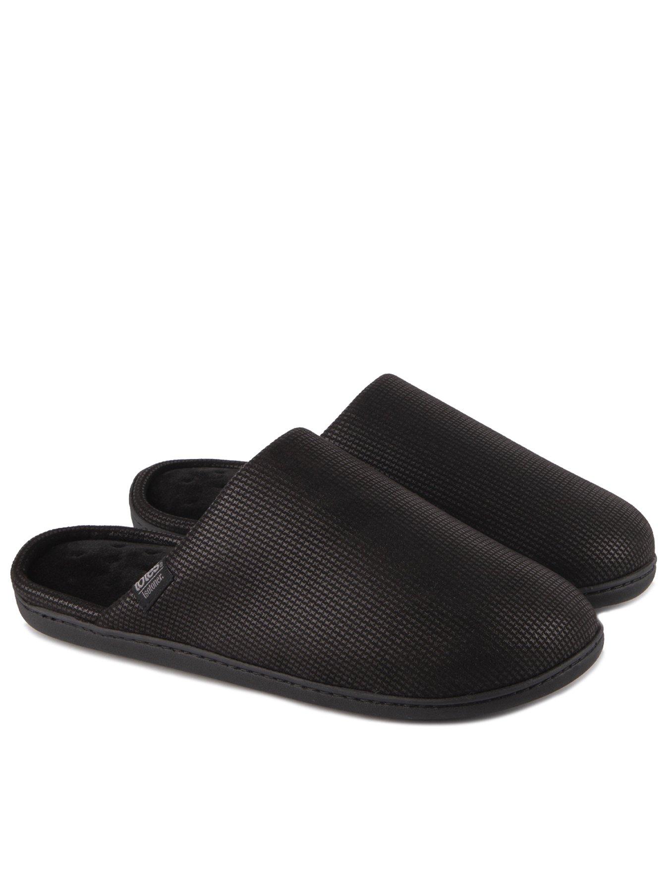undefined Isotoner Square Patterned Mule Slipper - Black