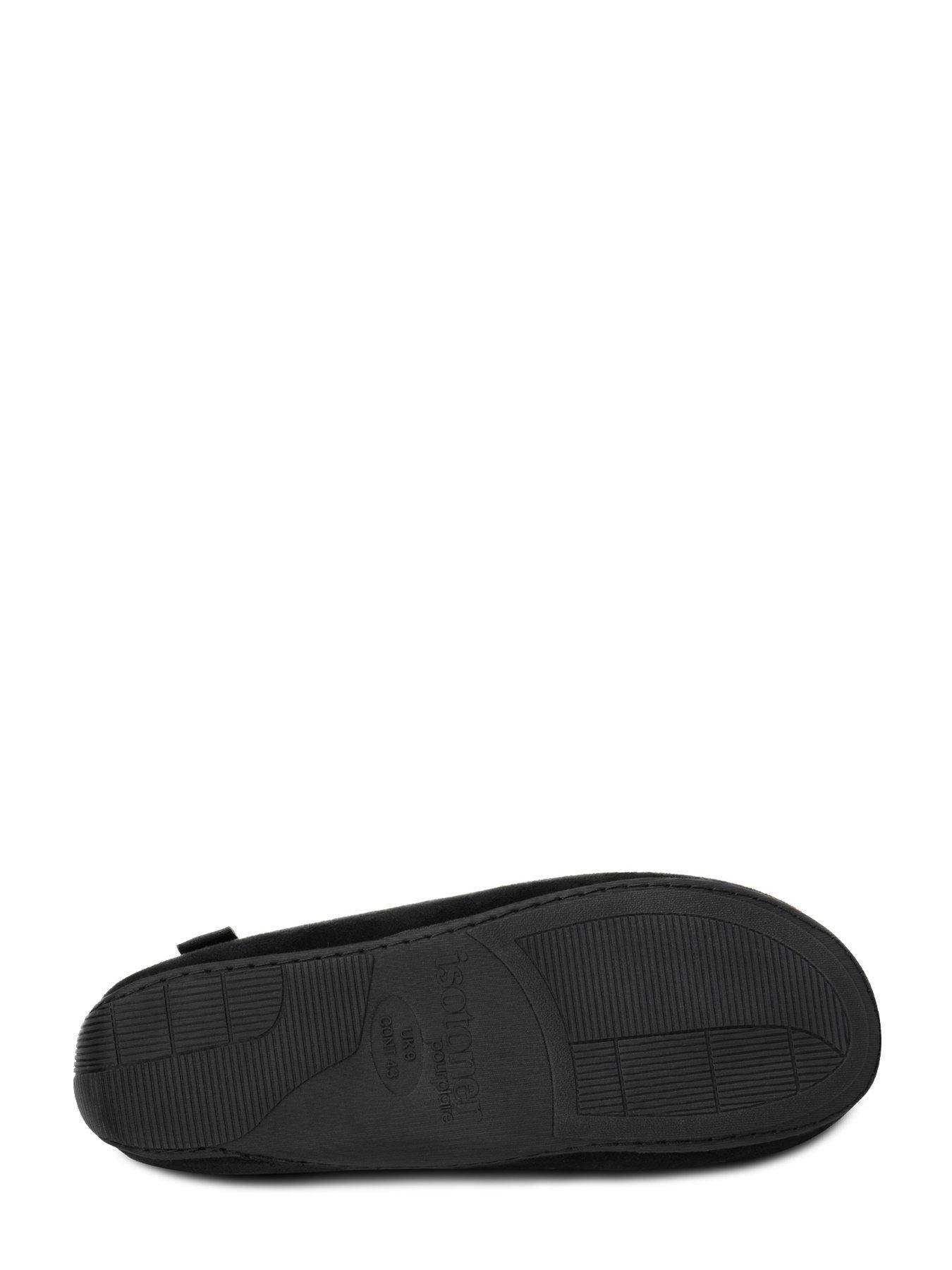  image of totes-isotoner-square-patterned-moccasin-slipper