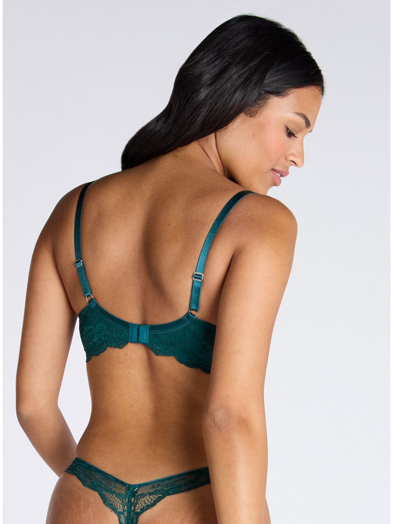  image of boux-avenue-mollie-24-plunge-bra-second-sizes-emerald