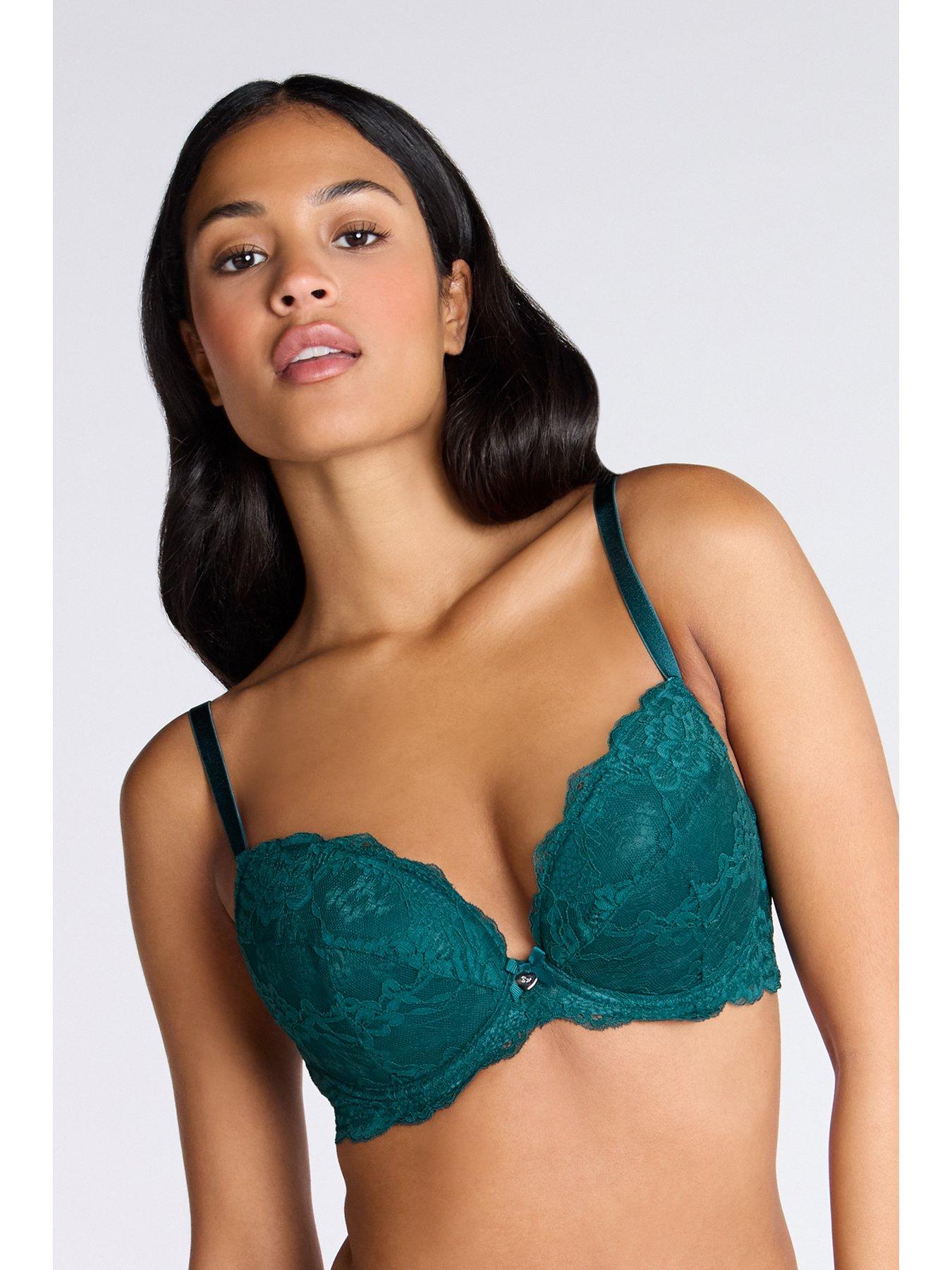  image of boux-avenue-mollie-24-plunge-bra-second-sizes-emerald