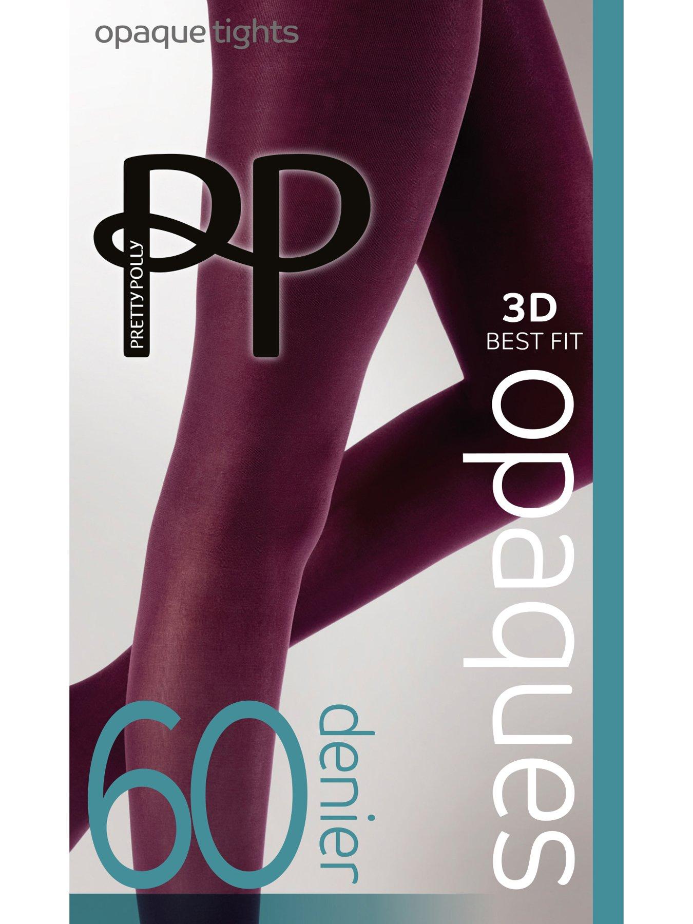  image of pretty-polly-60-denier-3d-tights-burgundy-red