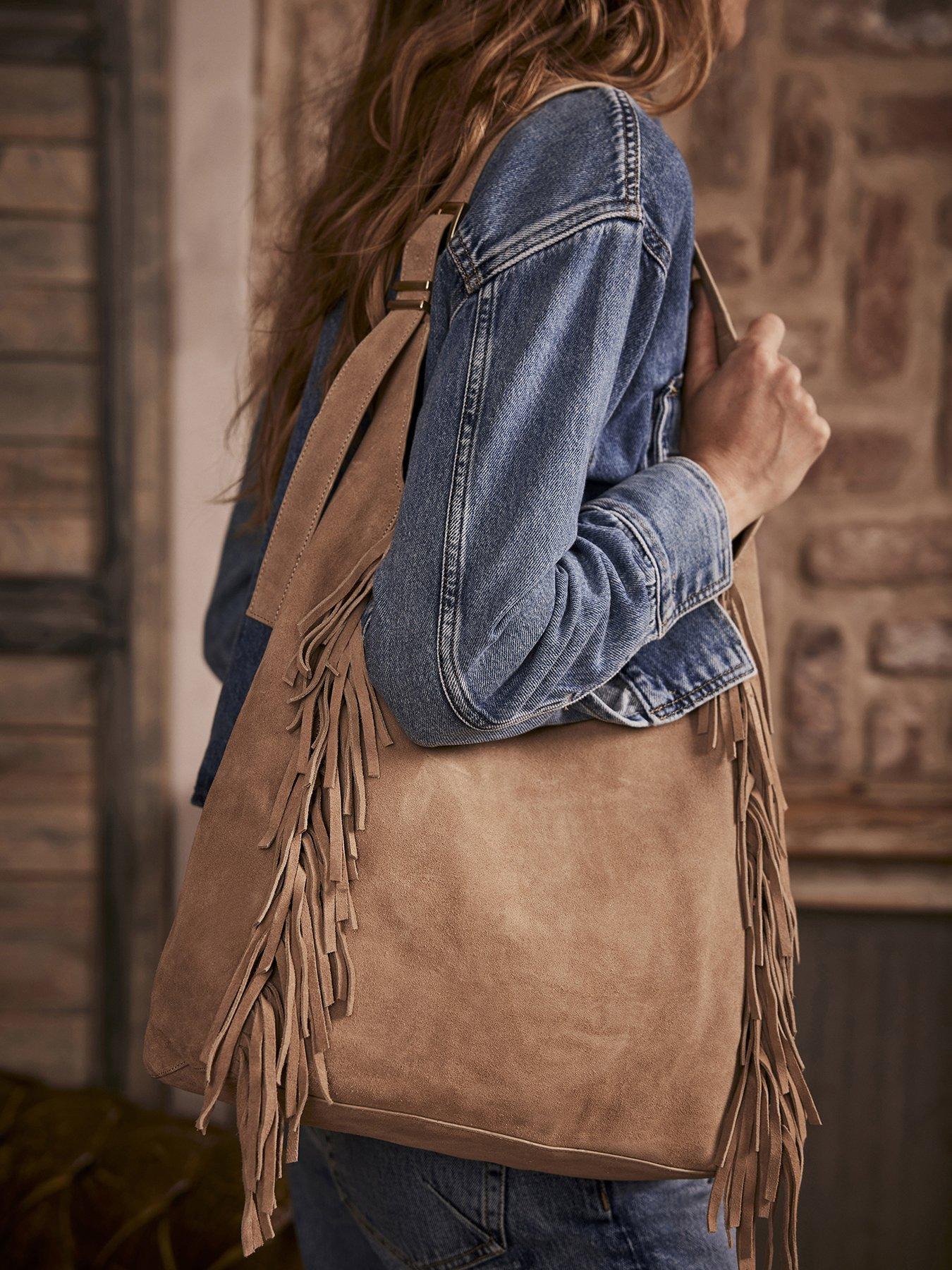 Mint Velvet Taylor Suede Fringe Bag Littlewoods
