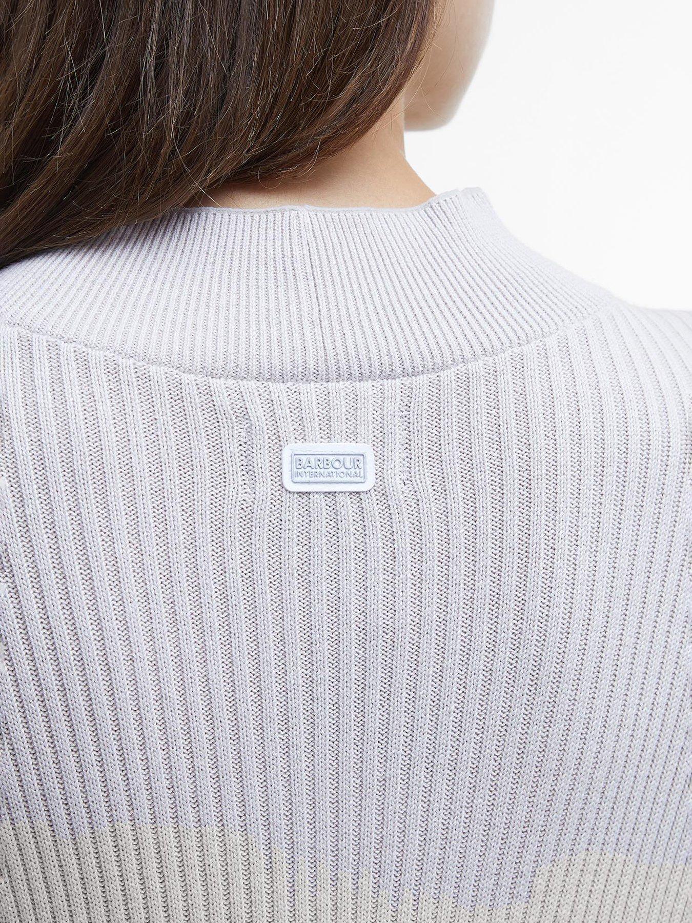  image of barbour-international-franchesca-knitted-dress-cream