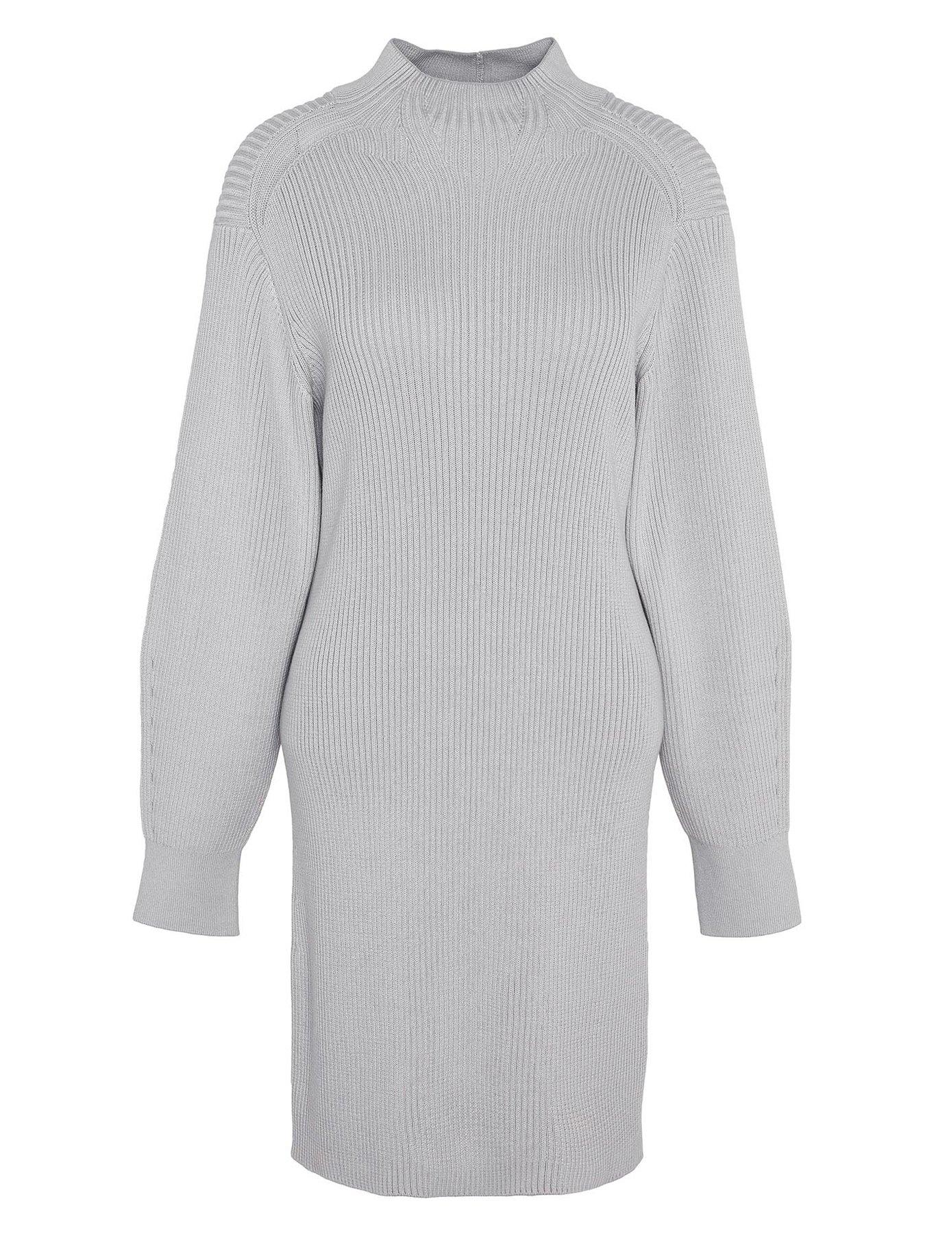  image of barbour-international-franchesca-knitted-dress-cream