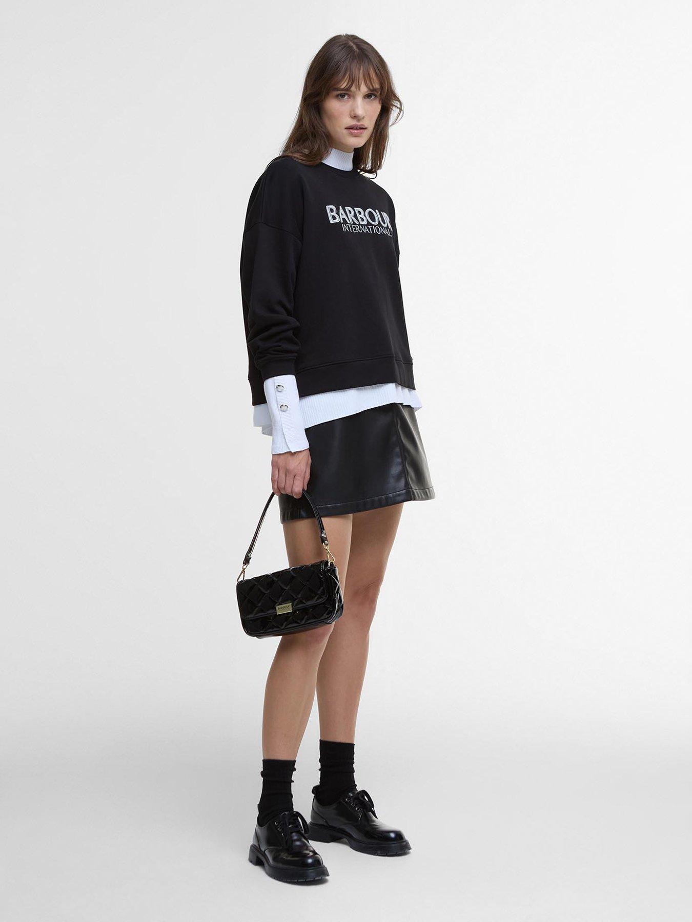  image of barbour-international-franchesca-sweatshirt-black