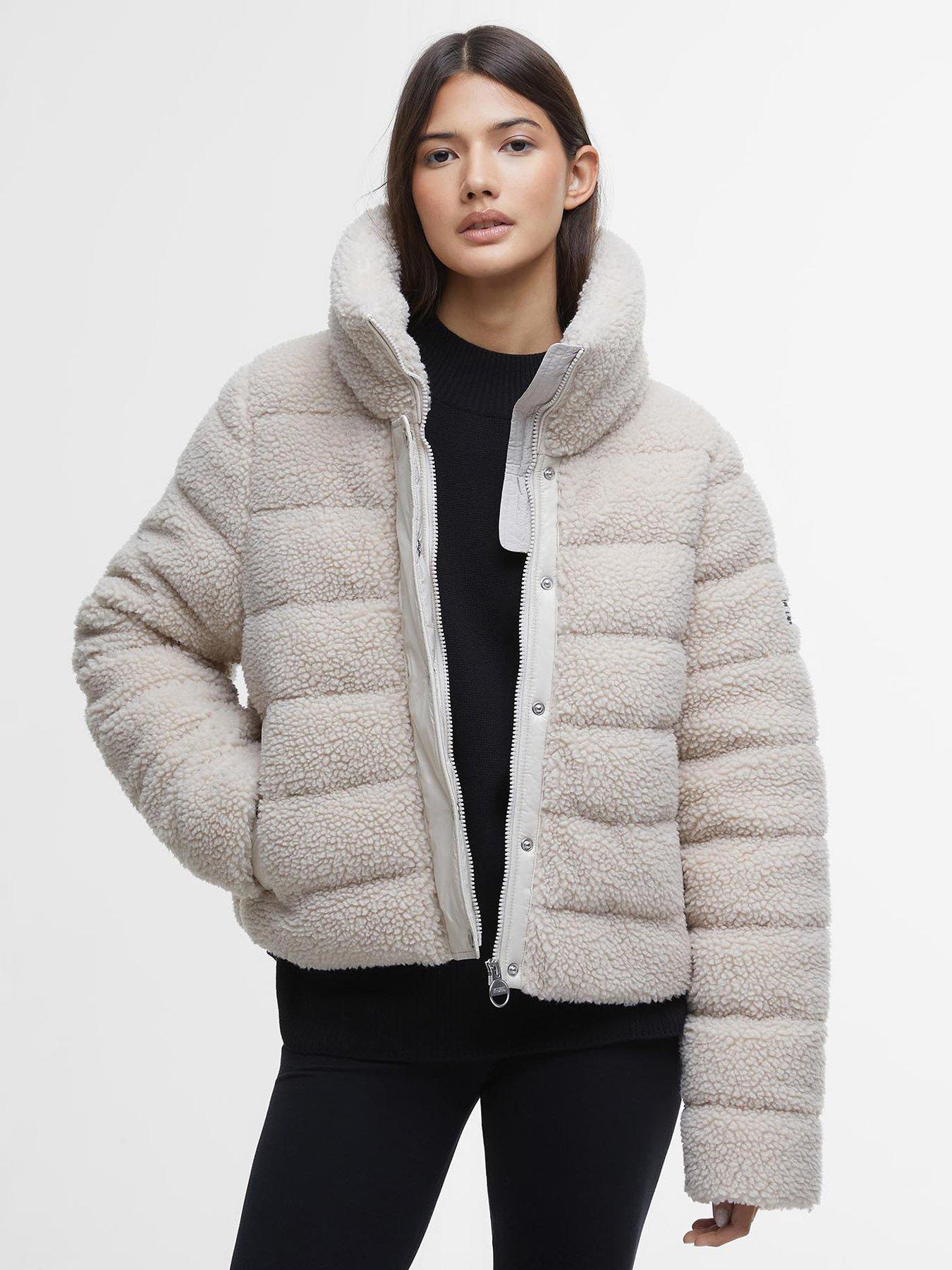 undefined Franchesca Quilted Fleece Jacket - Cream