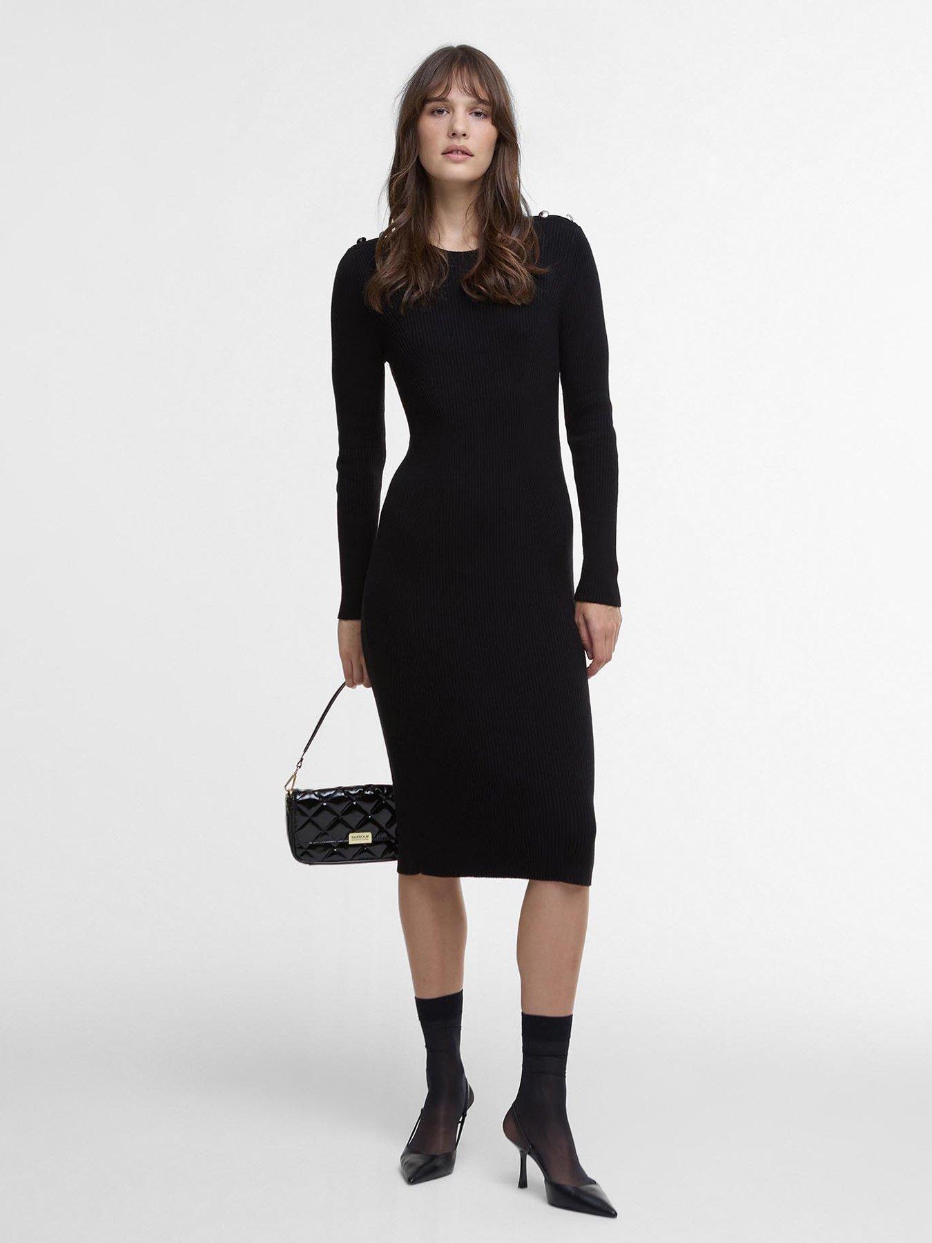 undefined Peyton Knitted Dress - Black