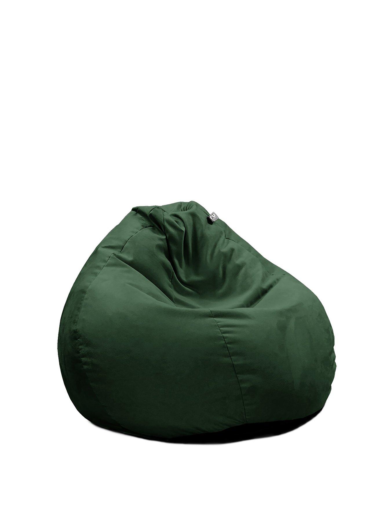  image of rucomfy-slouchbag-beanbag-velvet--emerald