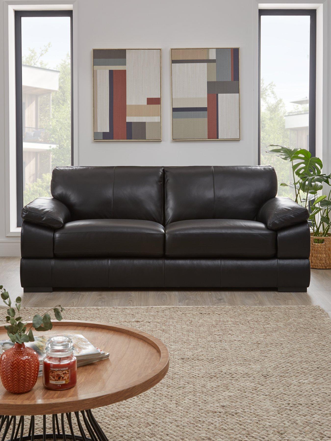 The Very Collection Marlow Italian Leather 3 Seater Sofa - FSC® Certified