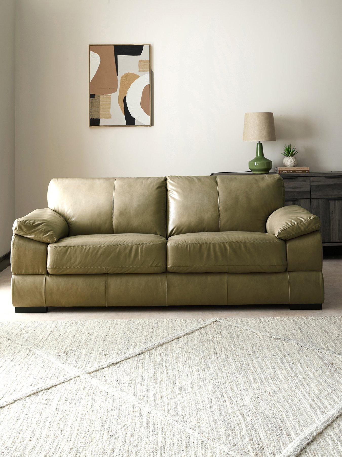 The Very Collection Marlow Italian Leather 3 Seater Sofa - FSC® Certified