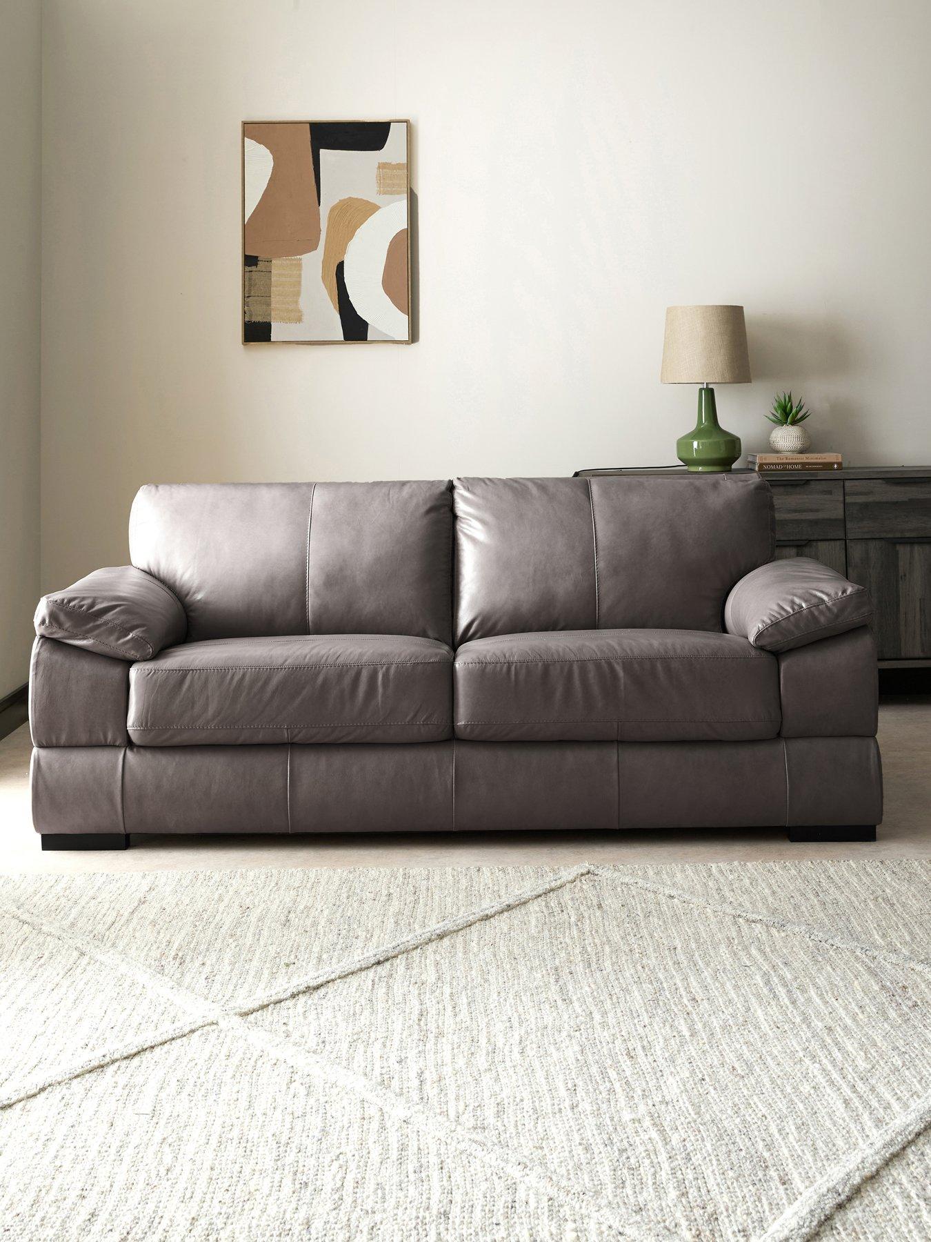 The Very Collection Marlow Italian Leather 3 Seater Sofa - FSC® Certified