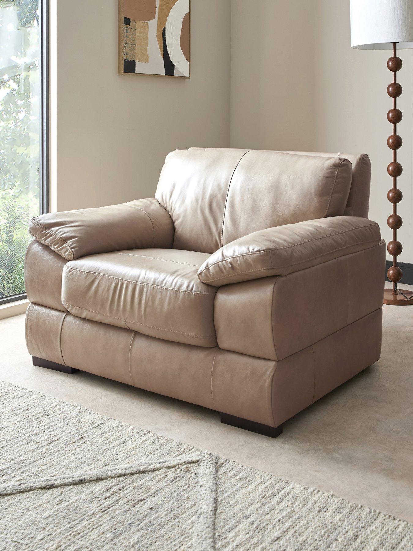 Image 1 of 7 of The Very Collection Marlow Italian Leather Armchair - FSC&reg; Certified