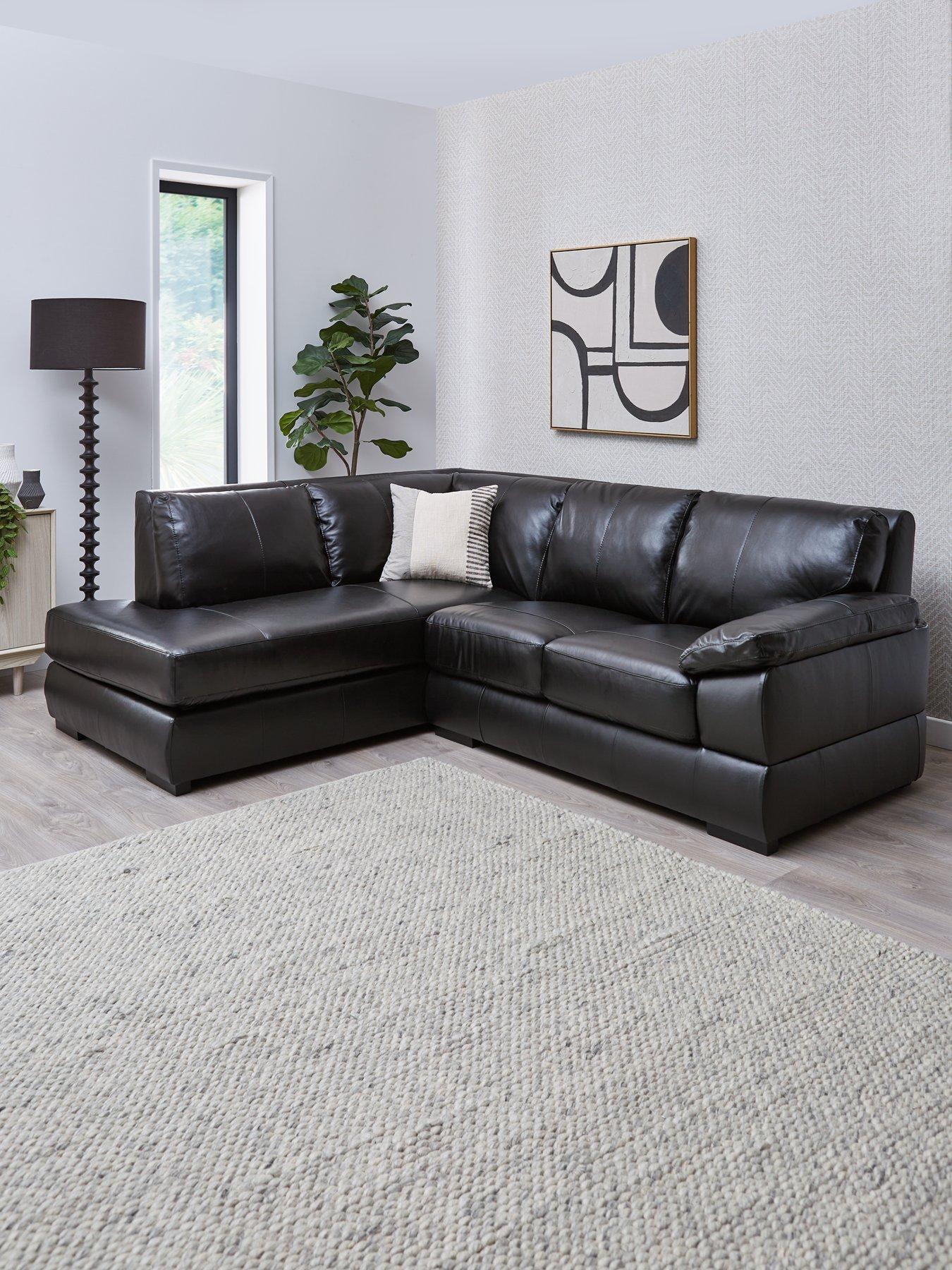 The Very Collection Marlow Italian Leather Left Hand Corner Chaise - FSC® Certified
