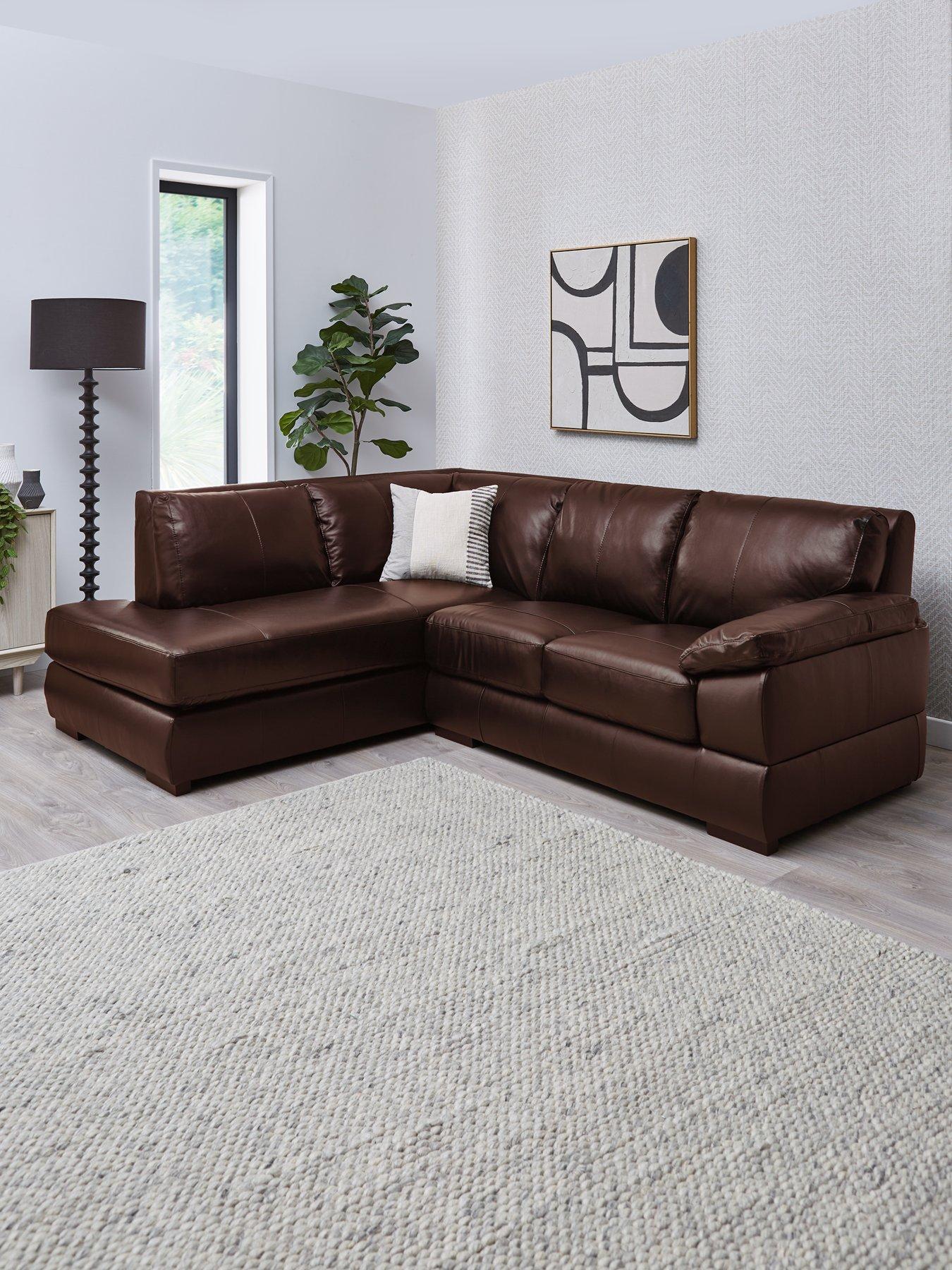 Very Home Marlow Italian Leather Left Hand Corner Chaise