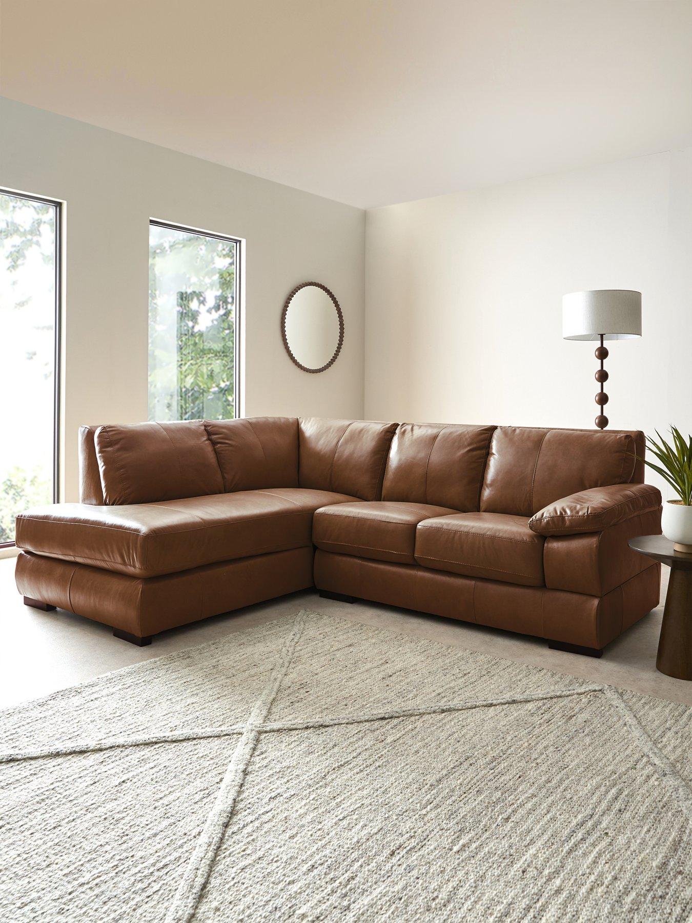 The Very Collection Marlow Italian Leather Left Hand Corner Chaise - FSC® Certified