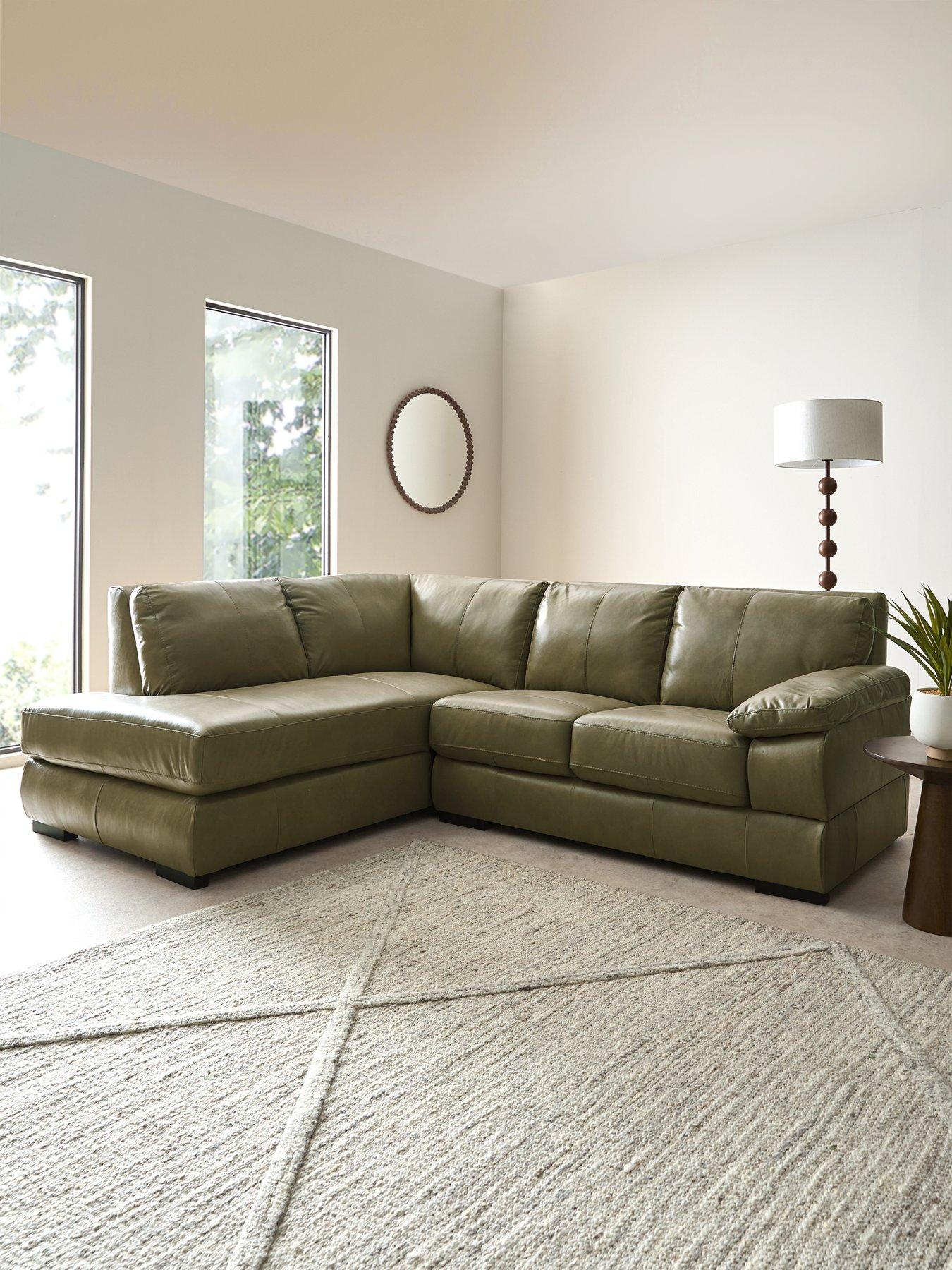 Very Home Marlow Italian Leather Left Hand Corner Chaise