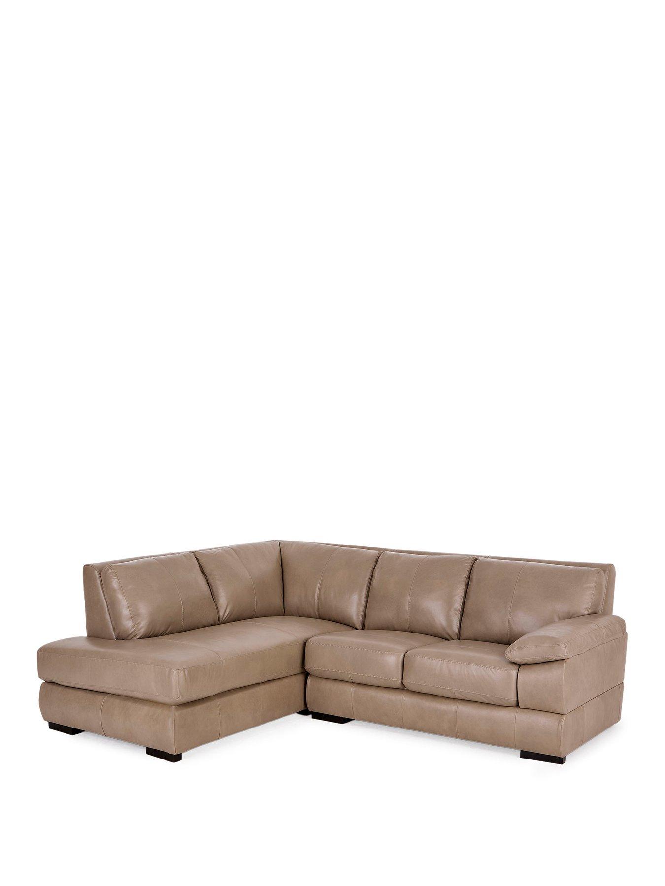 Image 2 of 7 of The Very Collection Marlow Italian Leather Left Hand Corner Chaise - FSC&reg; Certified
