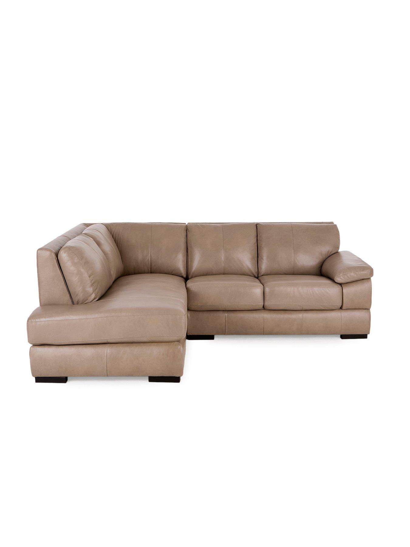 Image 3 of 7 of The Very Collection Marlow Italian Leather Left Hand Corner Chaise - FSC&reg; Certified