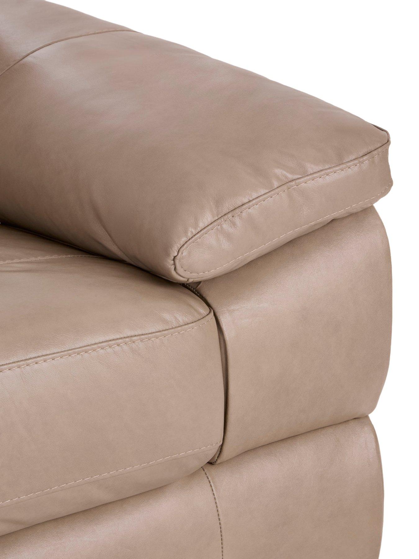Image 4 of 7 of The Very Collection Marlow Italian Leather Left Hand Corner Chaise - FSC&reg; Certified