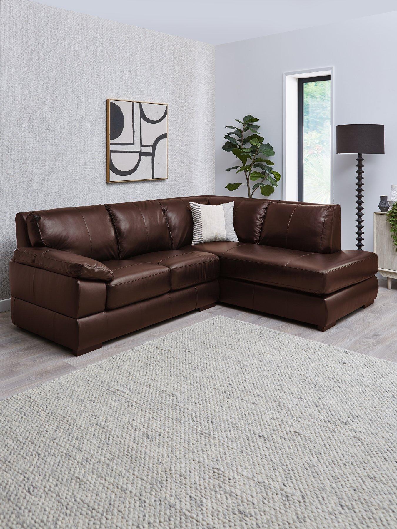 The Very Collection Marlow Italian Leather Right Hand Corner Chaise
