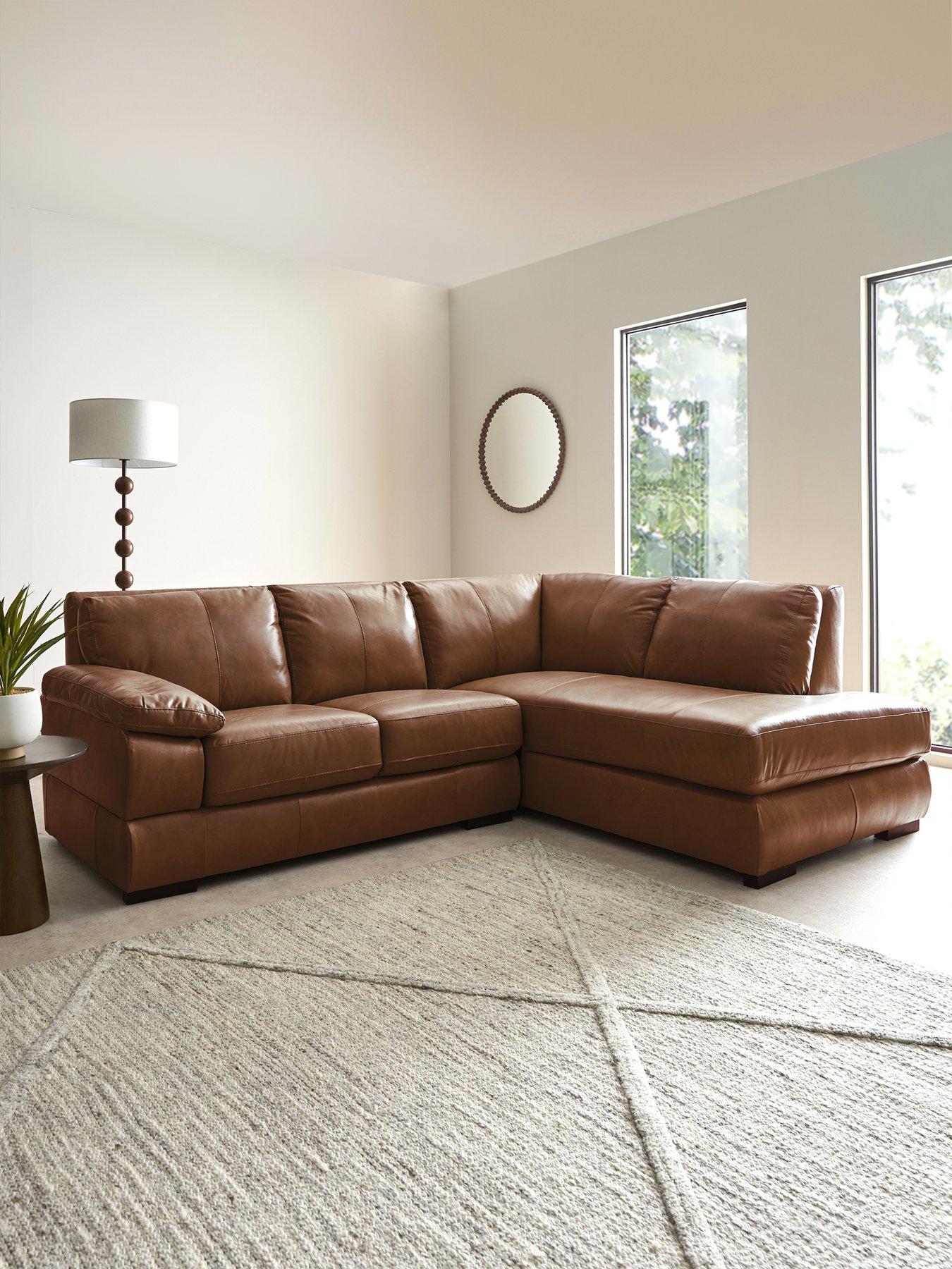 The Very Collection Marlow Italian Leather Right Hand Corner Chaise
