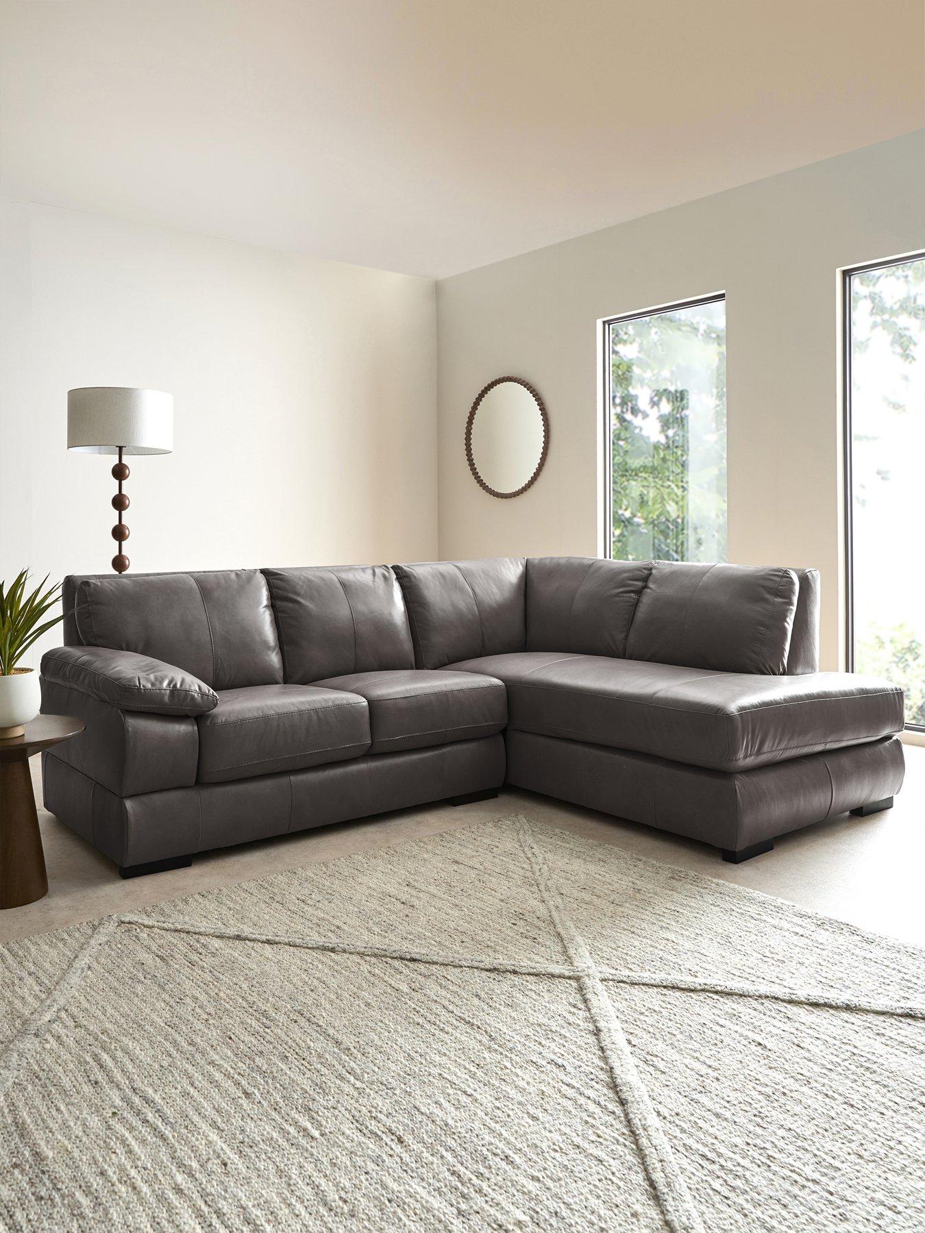 The Very Collection Marlow Italian Leather Right Hand Corner Chaise