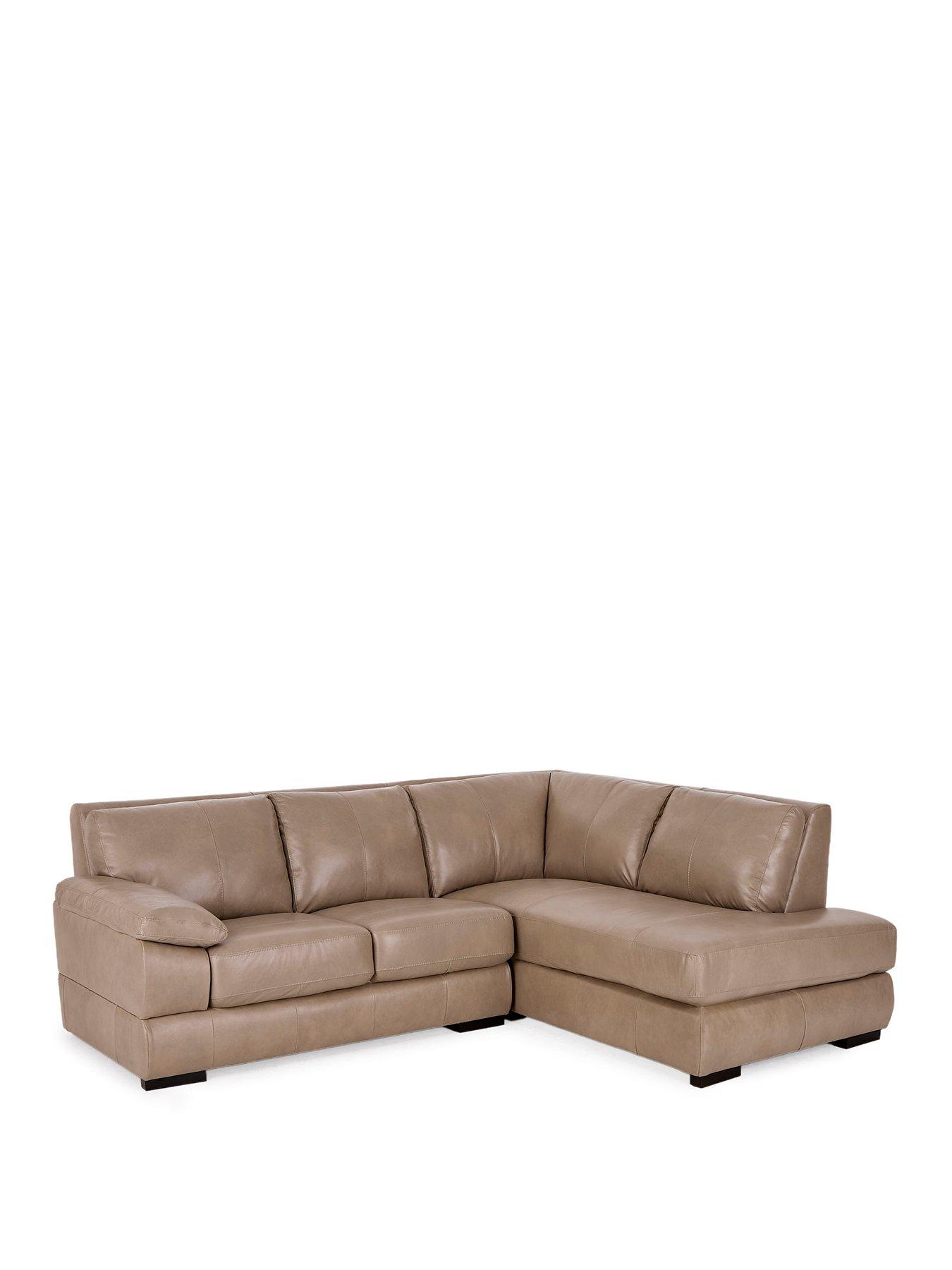Image 2 of 7 of The Very Collection Marlow Italian Leather Right Hand Corner Chaise - FSC&reg; Certified