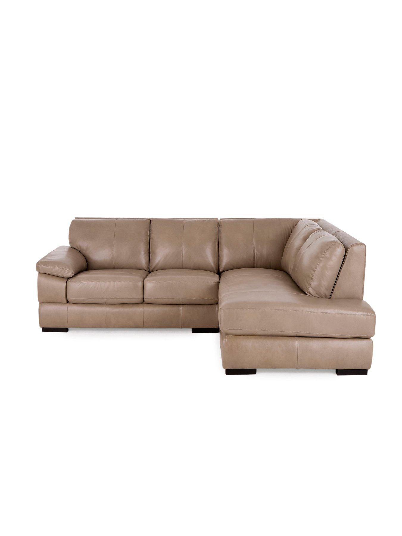 Image 3 of 7 of The Very Collection Marlow Italian Leather Right Hand Corner Chaise - FSC&reg; Certified