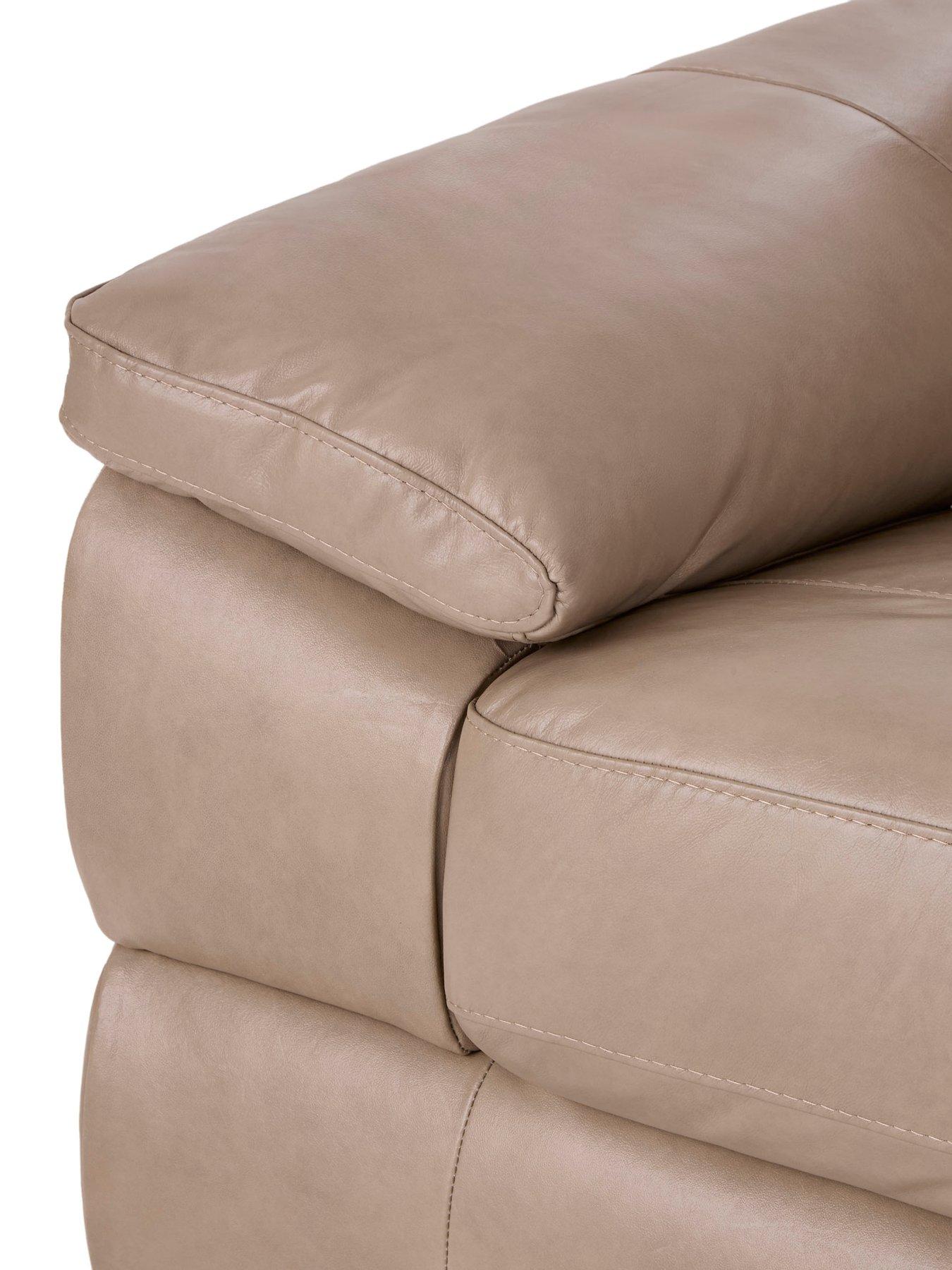 Image 4 of 7 of The Very Collection Marlow Italian Leather Right Hand Corner Chaise - FSC&reg; Certified