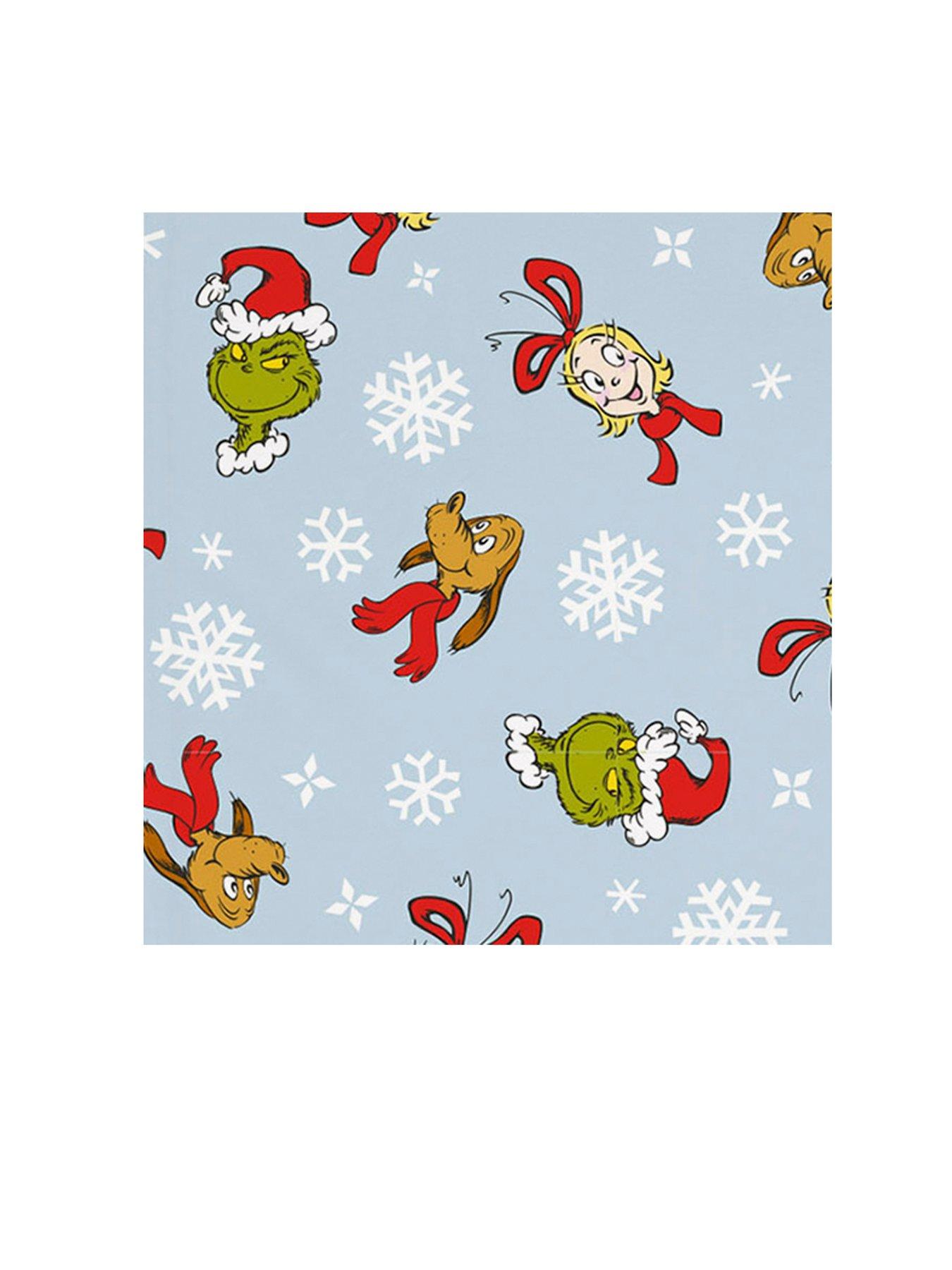  image of the-grinch-grinch-snowflakes-christmas-fleece-blanket