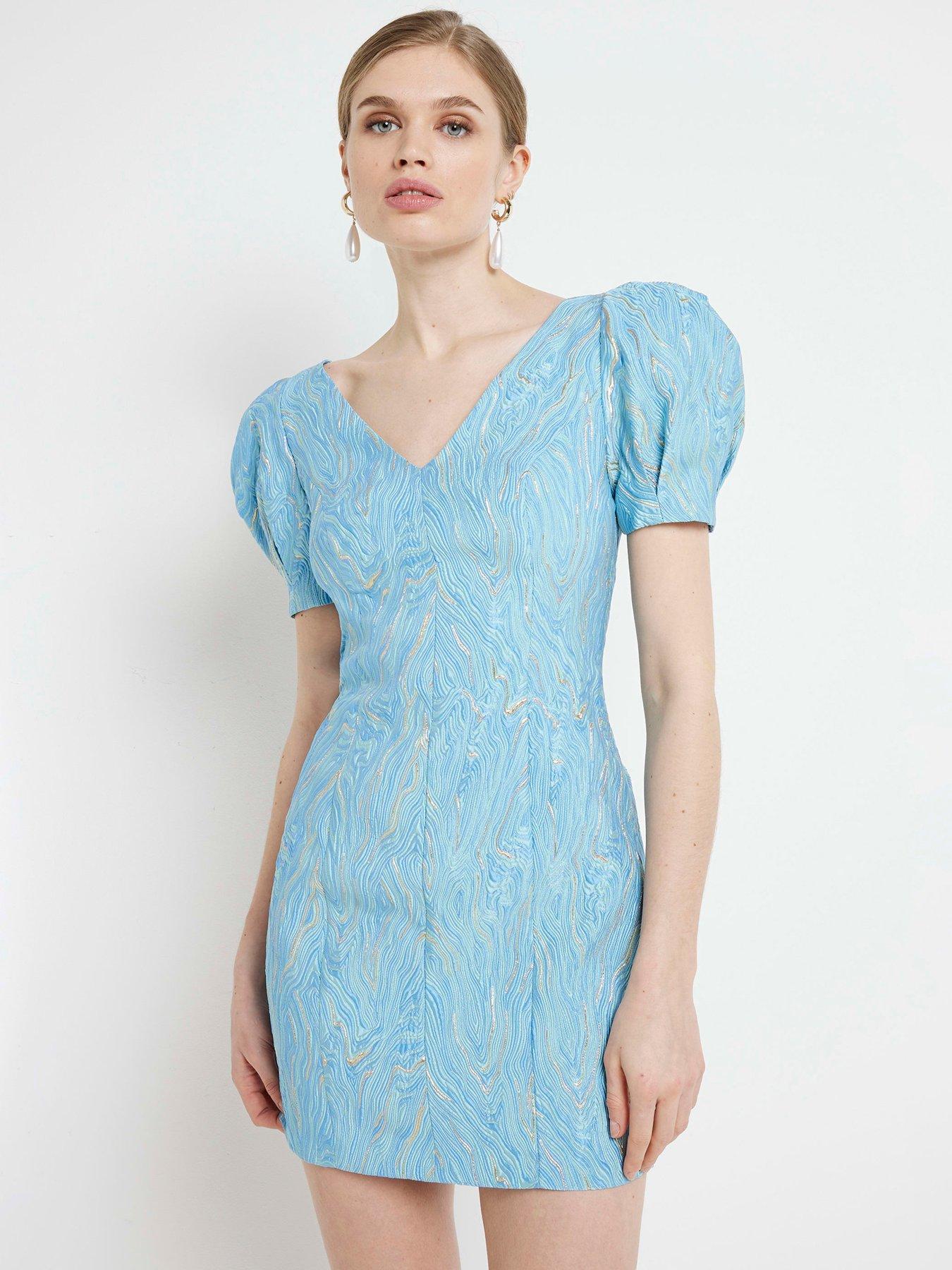 river island mini dress Buy River Island Pink Premium 3D Mini Dress from Next USA