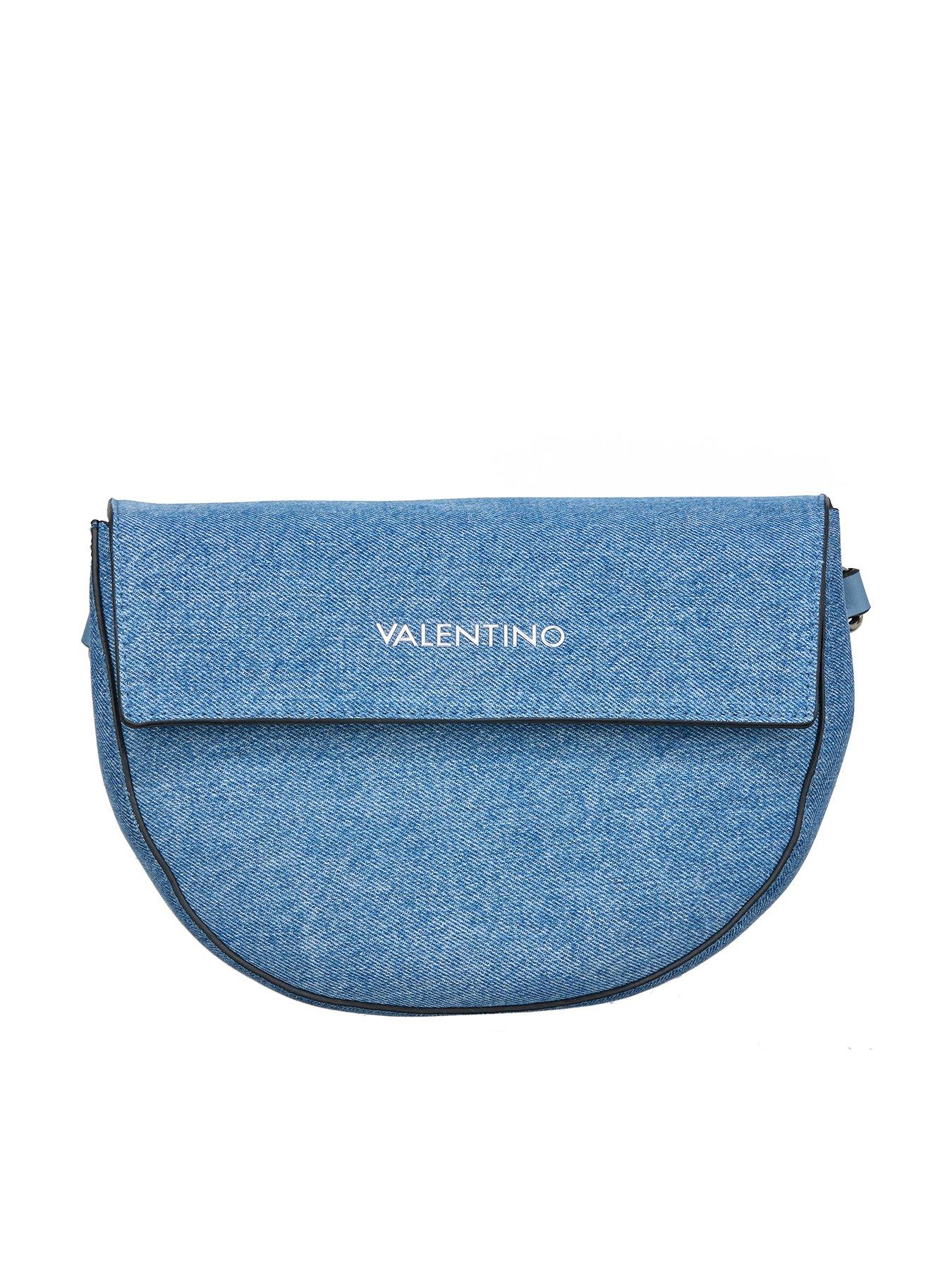 front image of valentino-bigs-denim-flap-bag