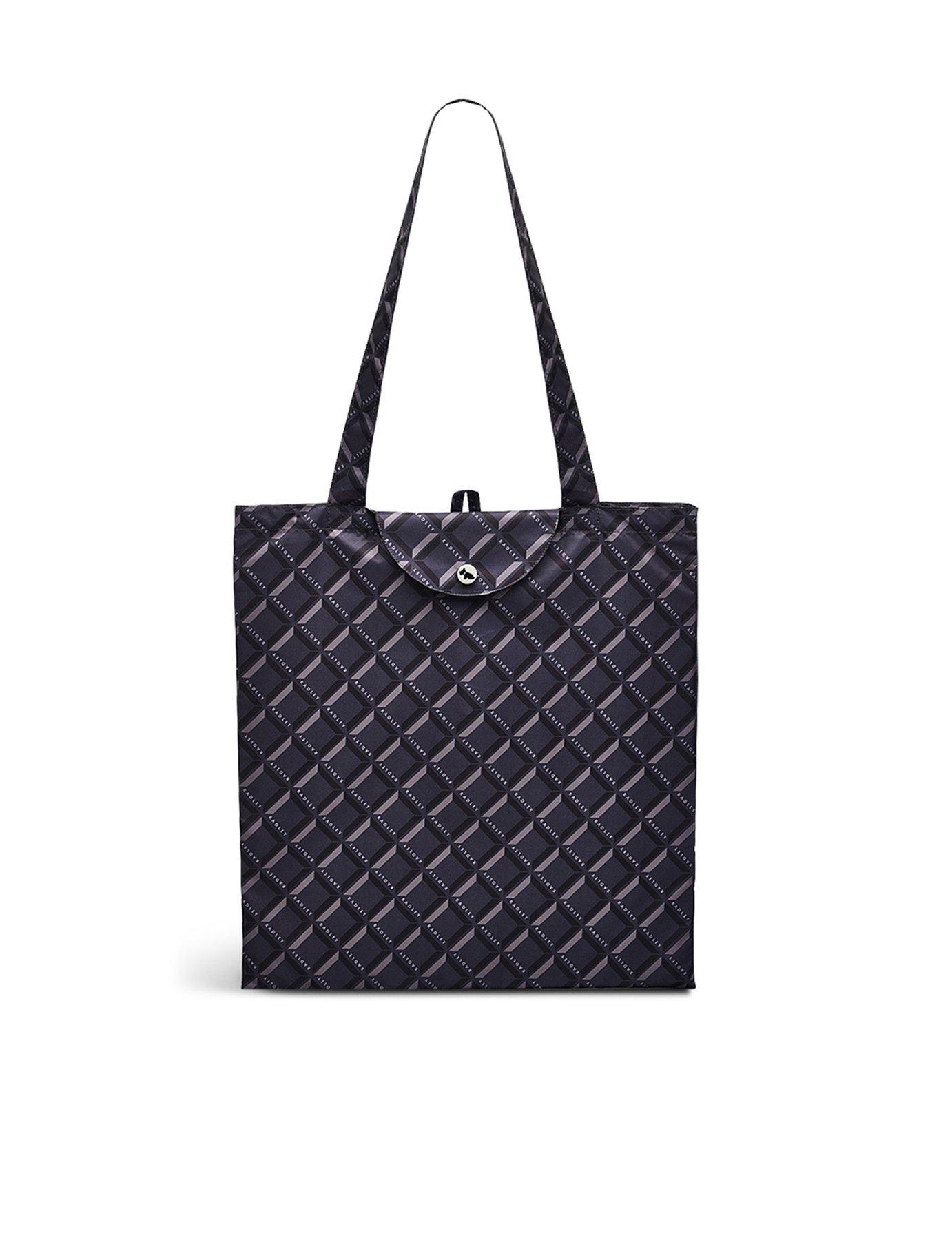 radley-geo-responsible-foldaway-bag-charcoal