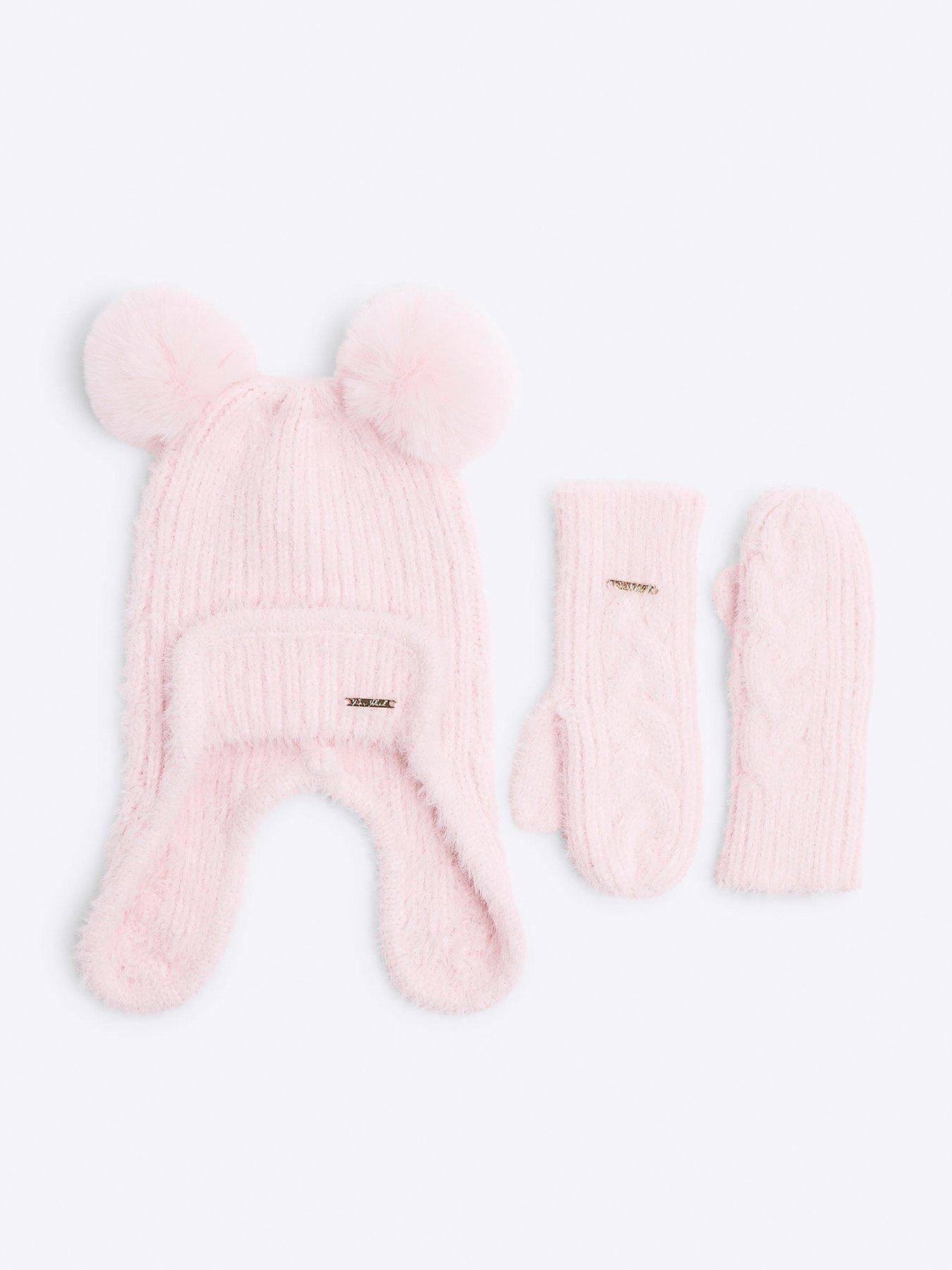 undefined Hat And Mittens Set - Pink