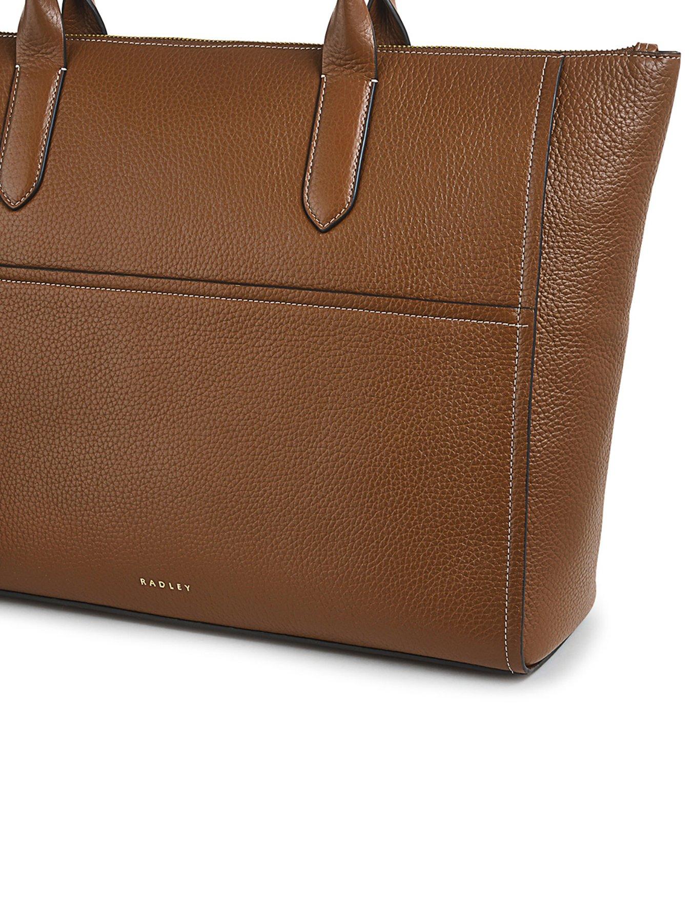  image of radley-oak-street-medium-ziptop-tote-bag-saddle