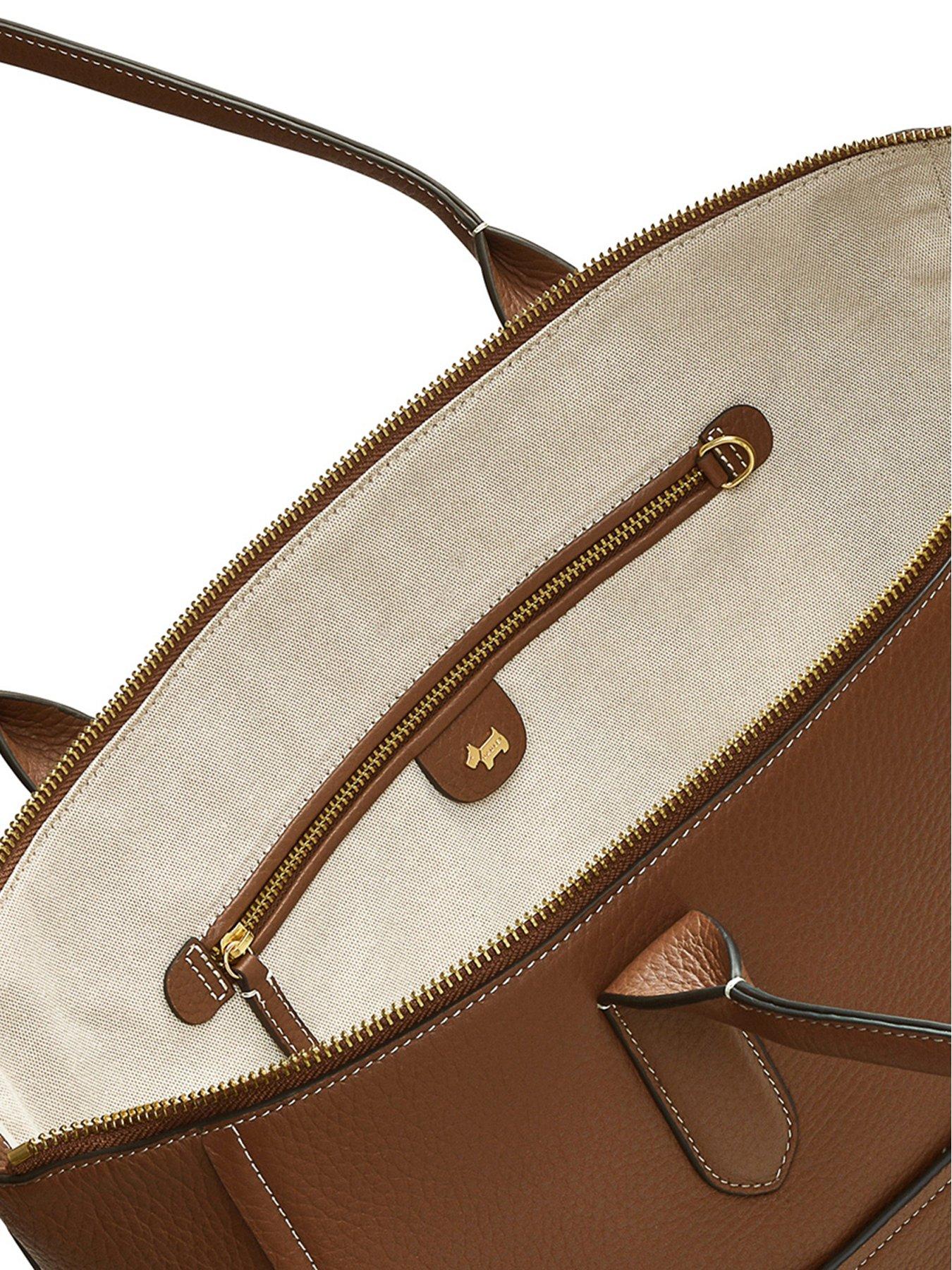  image of radley-oak-street-medium-ziptop-tote-bag-saddle