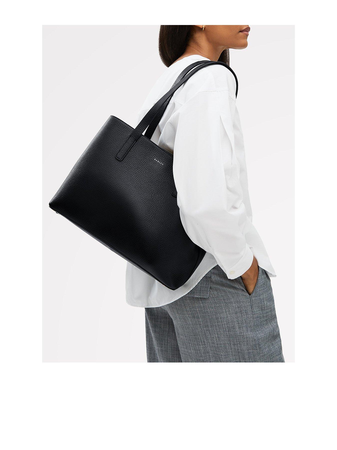 Image 1 of 1 of Radley Dukes Place Large Leather Ziptop Shoulder Bag - Black