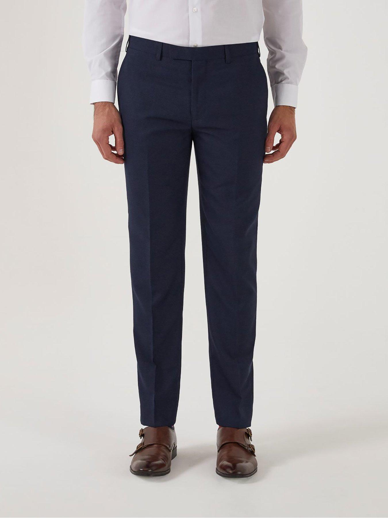  image of skopes-harcourt-tapered-fit-suit-trousers-navy