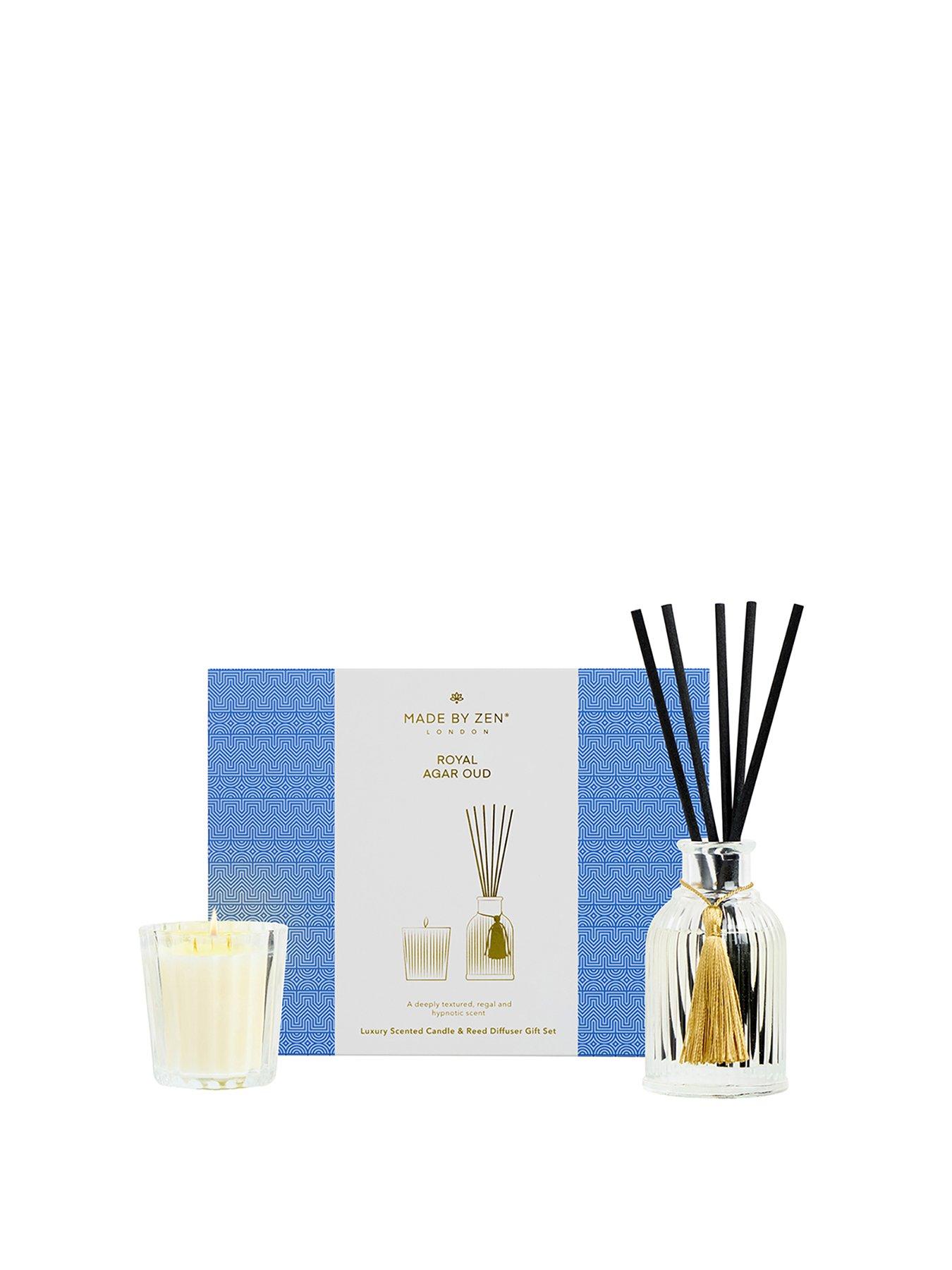  image of made-by-zen-riad-gift-set-50ml-reed-diffuser-amp-70g-candle-agar-oud