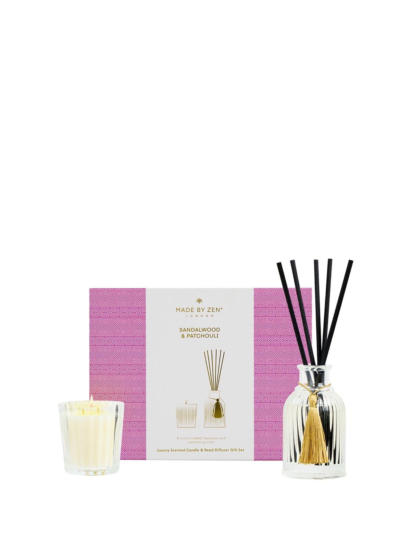  image of made-by-zen-riad-gift-set-50ml-reed-diffuser-amp-70g-candle-sandalwood-amp-patchouli