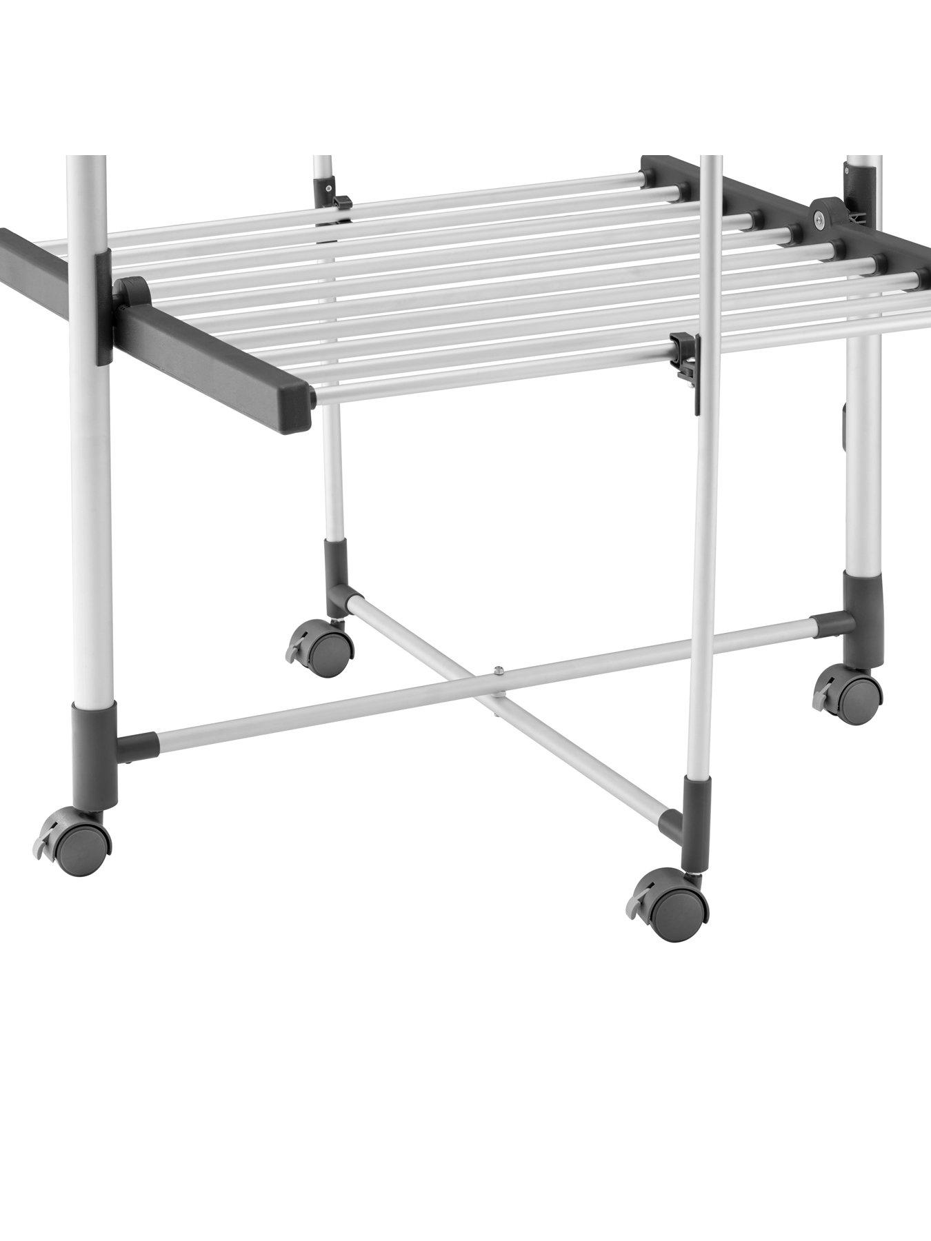  image of black-decker-3-tier-heated-airer-wheels-and-cover